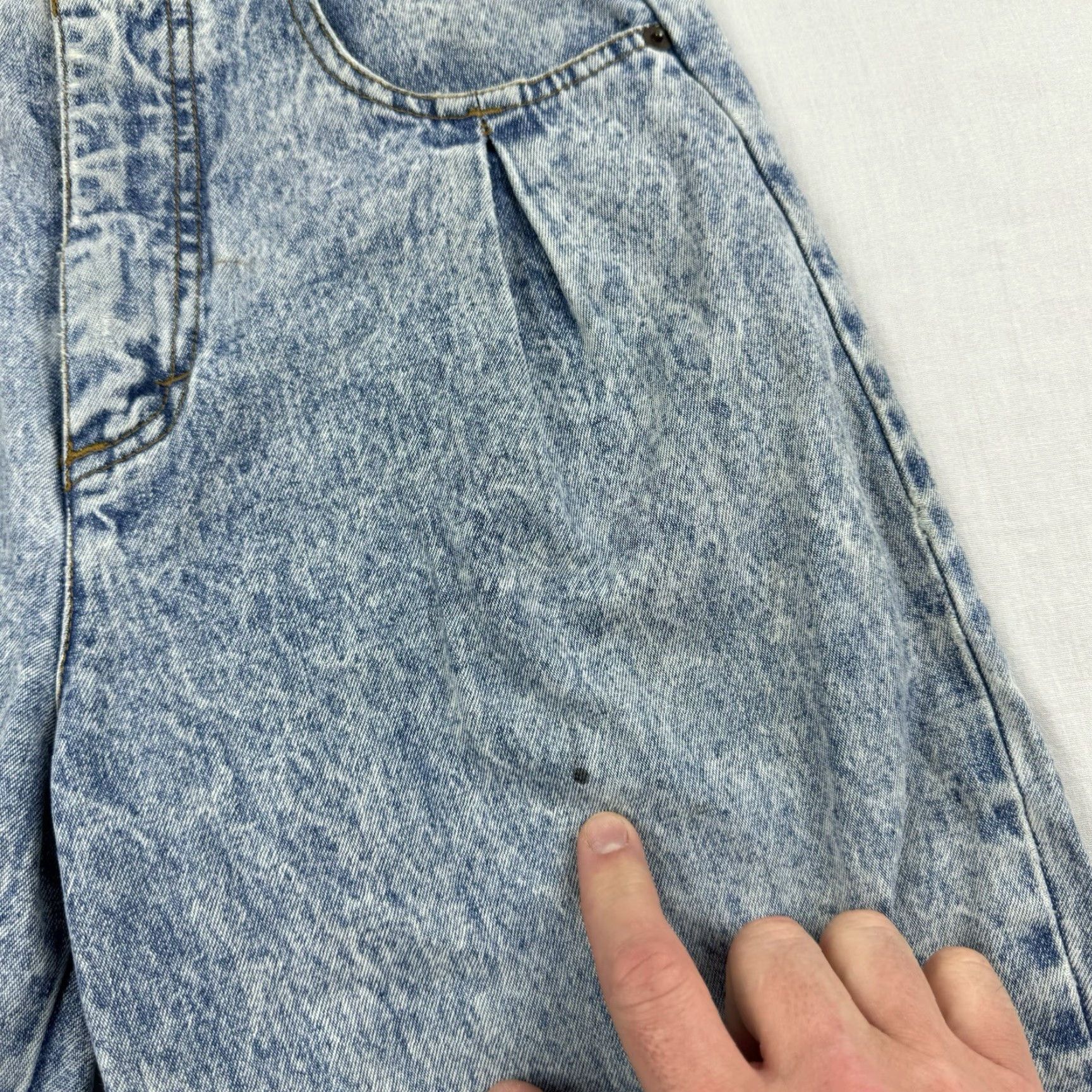 Vintage VINTAGE UNIONBAY JEANS WOMENS 3 BLUE HIGH WAIST HIPSTER PUNK 1980S SNAPS BUTTON Size 26" / US 2 / IT 38 - 4 Thumbnail