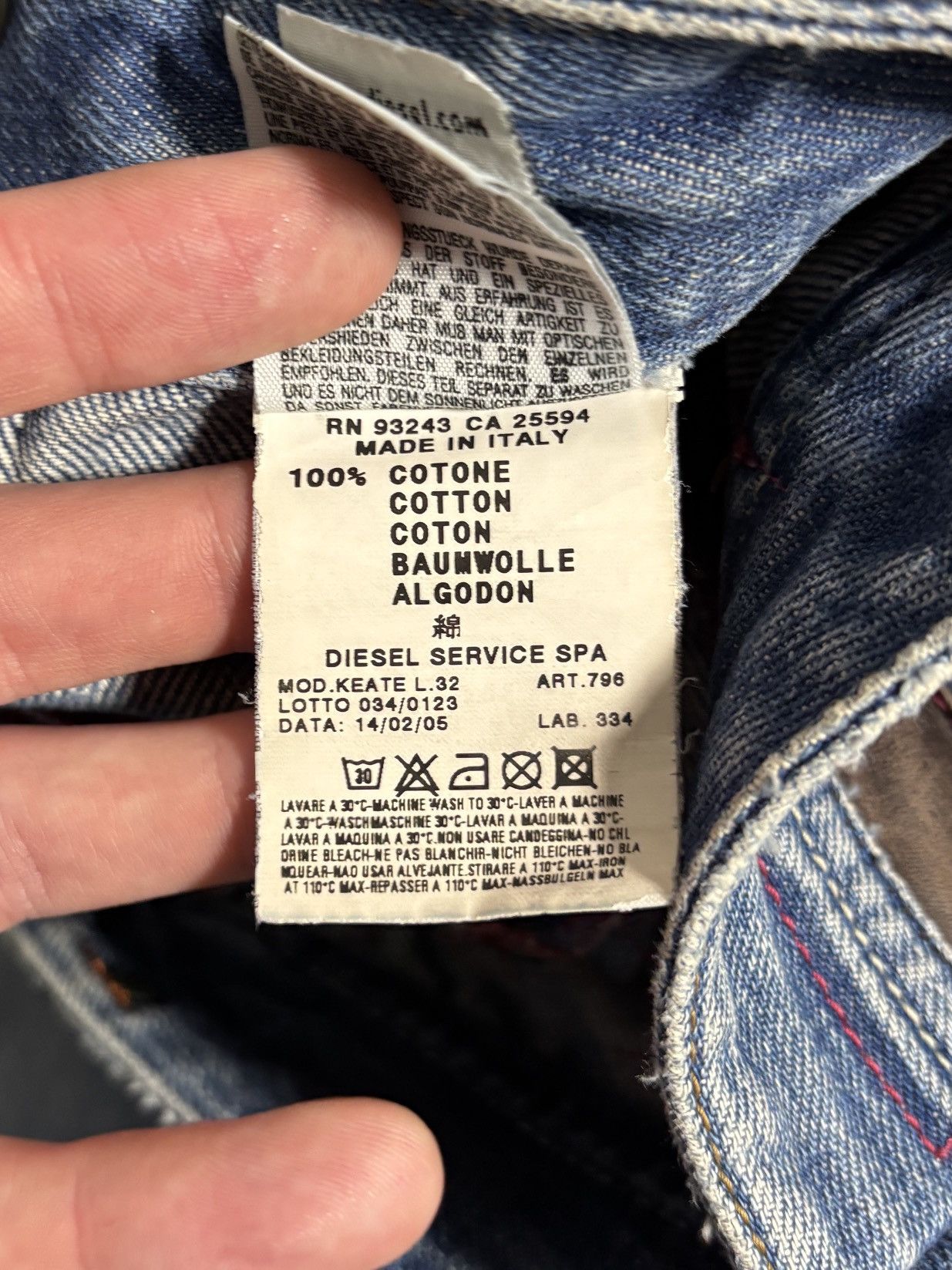 Diesel Vintage Diesel Jeans Y2K 2005 Made in Italy Denim Keate Blue Size 26" / US 2 / IT 38 - 12 Thumbnail