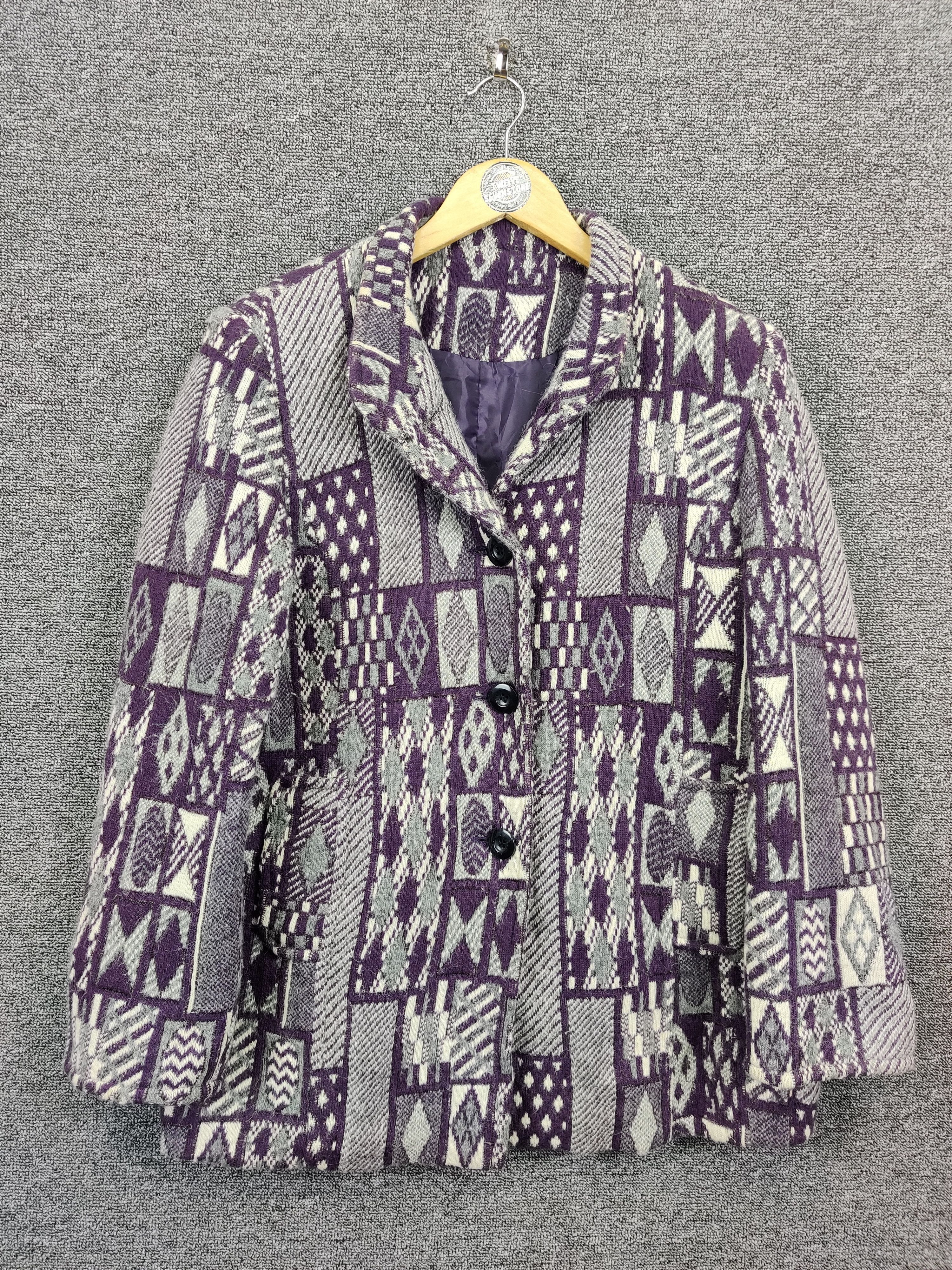 Japanese Brand Vintage Mohair Cardigan Abstrac Jacket Nice Design Size US M / EU 48-50 / 2 - 1 Thumbnail