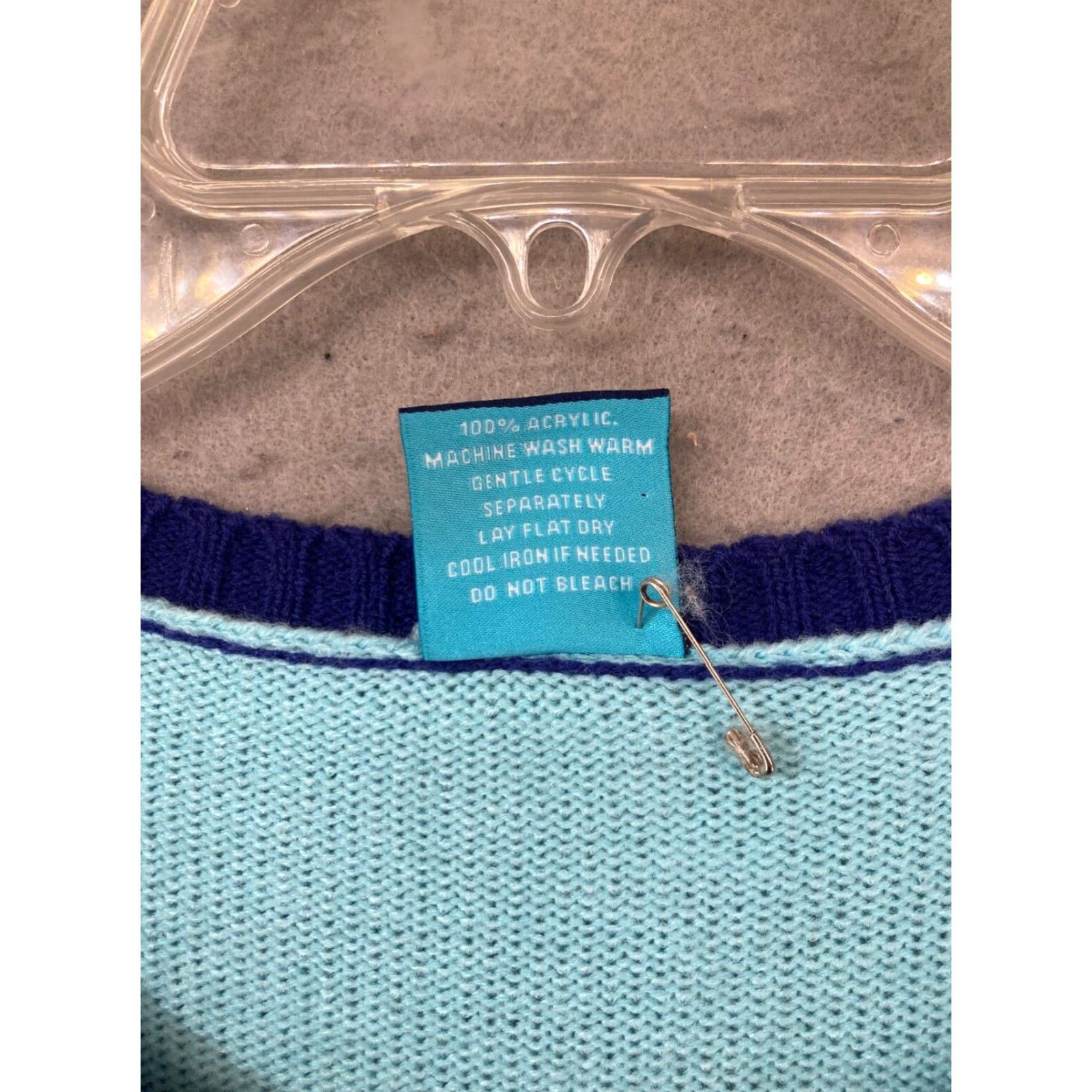 Poler Norther Pole Sweater Mens XL Blue Christmas Geometric Knit Pullover Size US XL / EU 56 / 4 - 6 Thumbnail