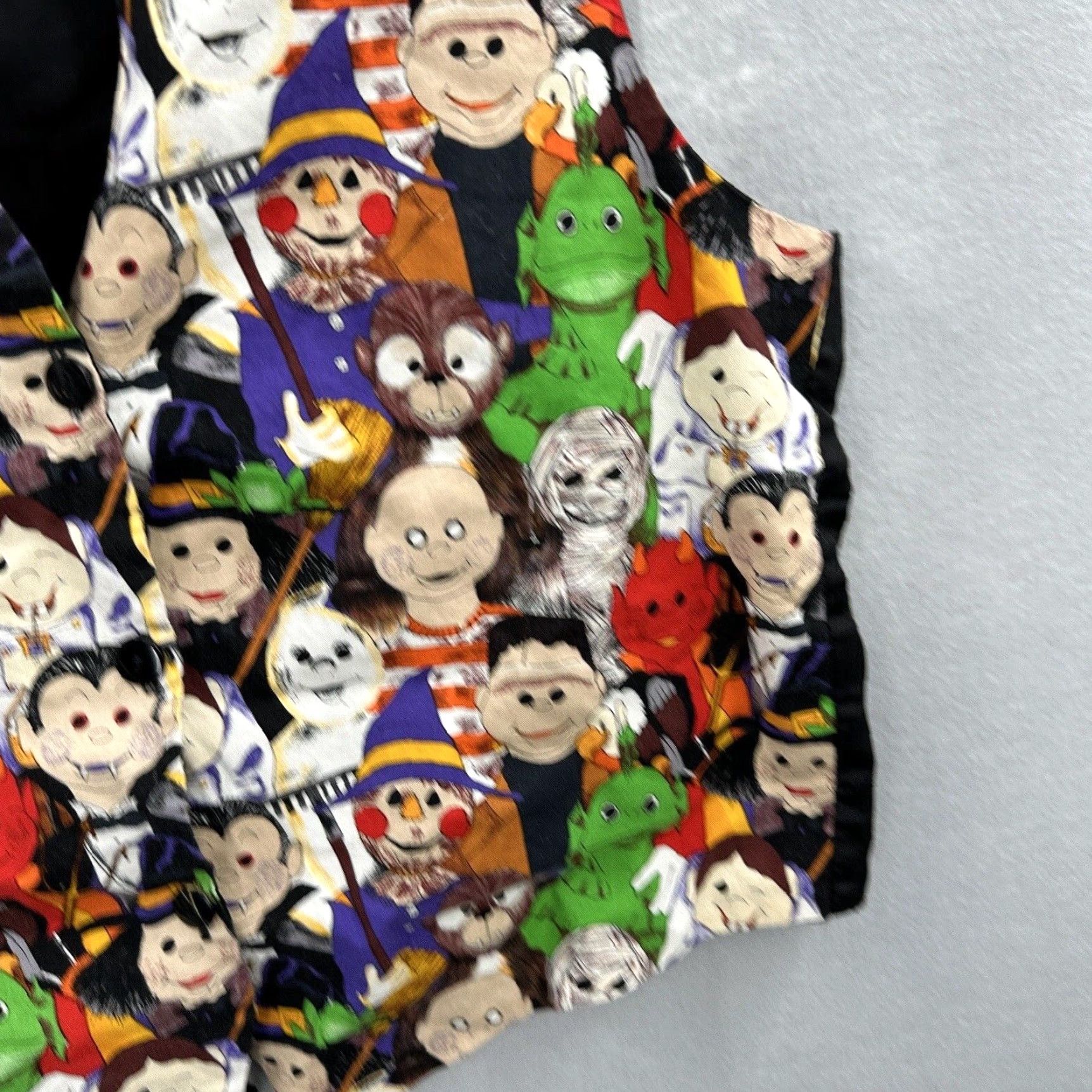 Vintage VINTAGE Capelli New York Vest Women One Size Black Halloween Cartoon Cat Designer Capelli Designs Monsters Clown READ House Size ONE SIZE - 5 Thumbnail