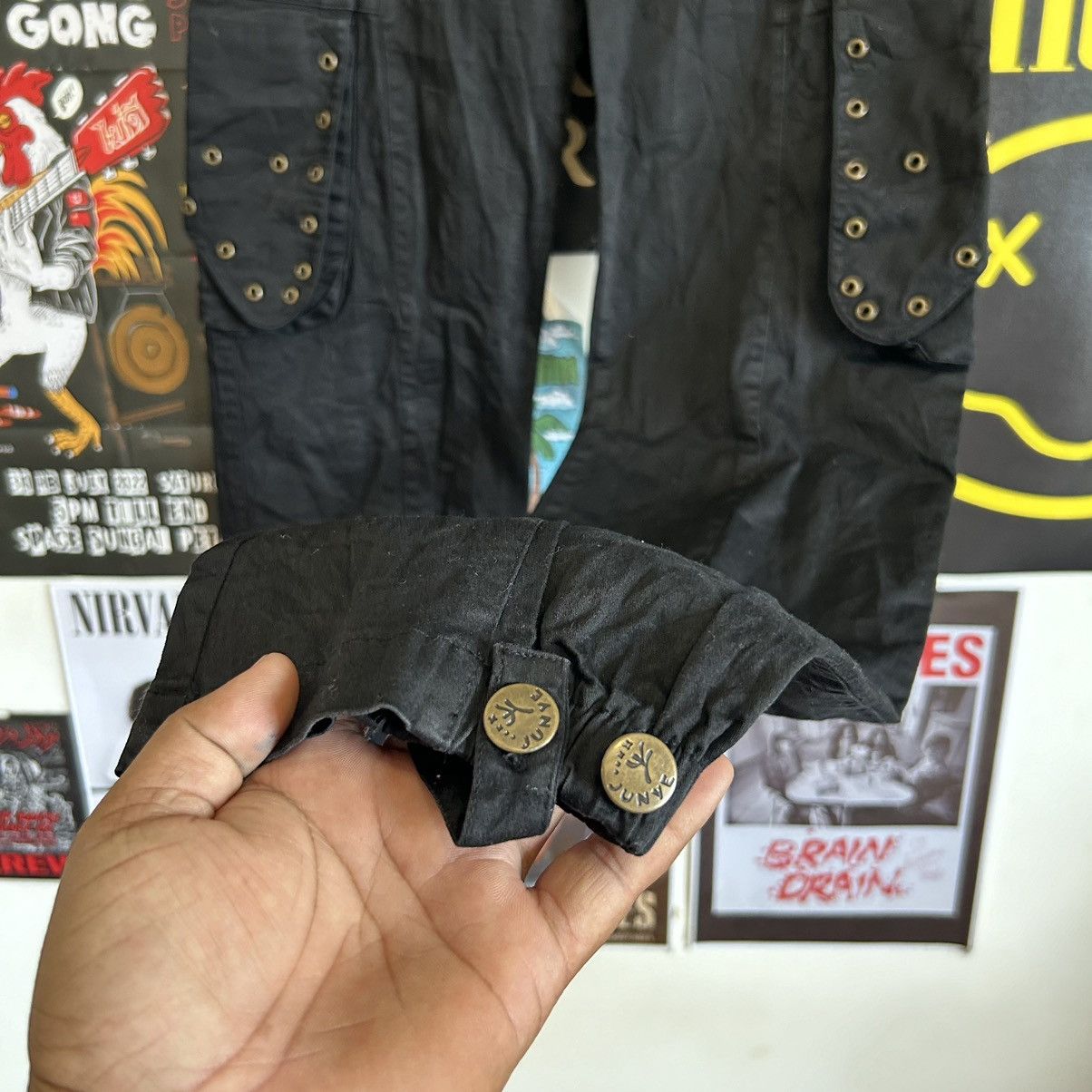 Vintage Vintage E.S.L Punk Rave Goth Stretchable Pants Size US 29 - 5 Thumbnail