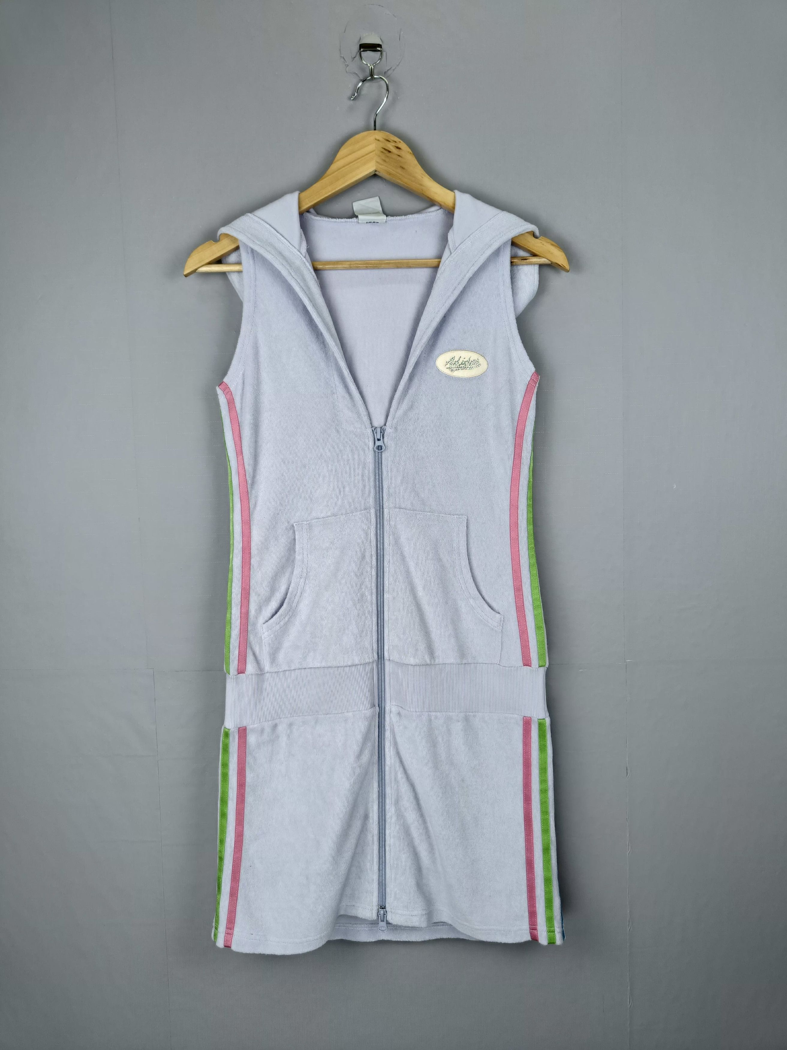Adidas Vintage Y2k ADIDAS Hoodie Mini Dress Size M / US 6-8 / IT 42-44 - 2 Thumbnail