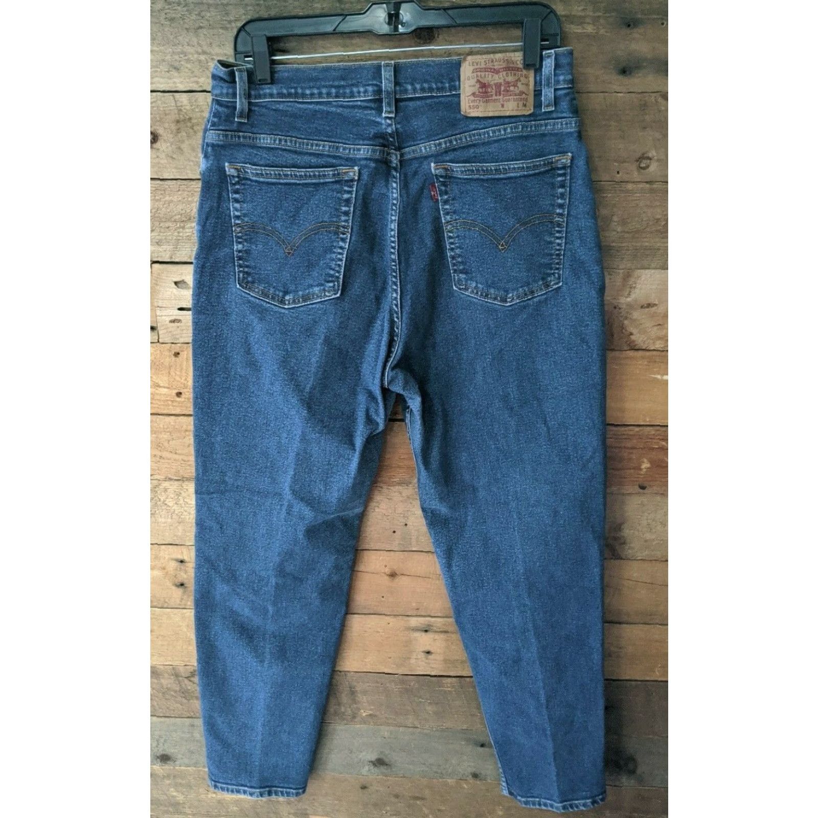 Vintage VINTAGE Levi's 550 High Waist Mom Jeans Denim Blue 32x29 Womens Medium Wash Cotton Blend Stretch Size 24" / US 00 / IT 34 - 2 Thumbnail