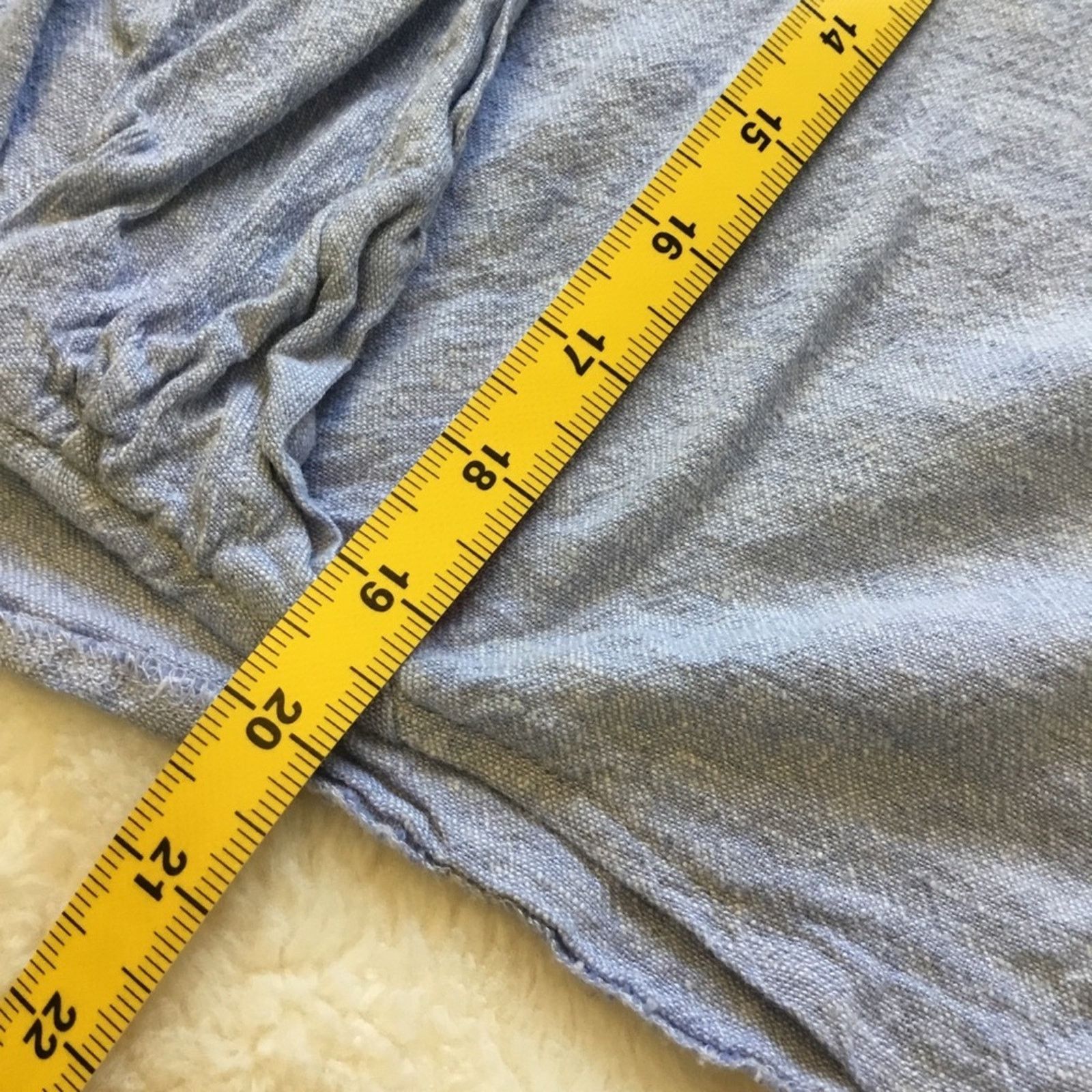 Other Cable & Gauge Blue Short Sleeve V-Neck Front Twist Top Size M / US 6-8 / IT 42-44 - 10 Thumbnail