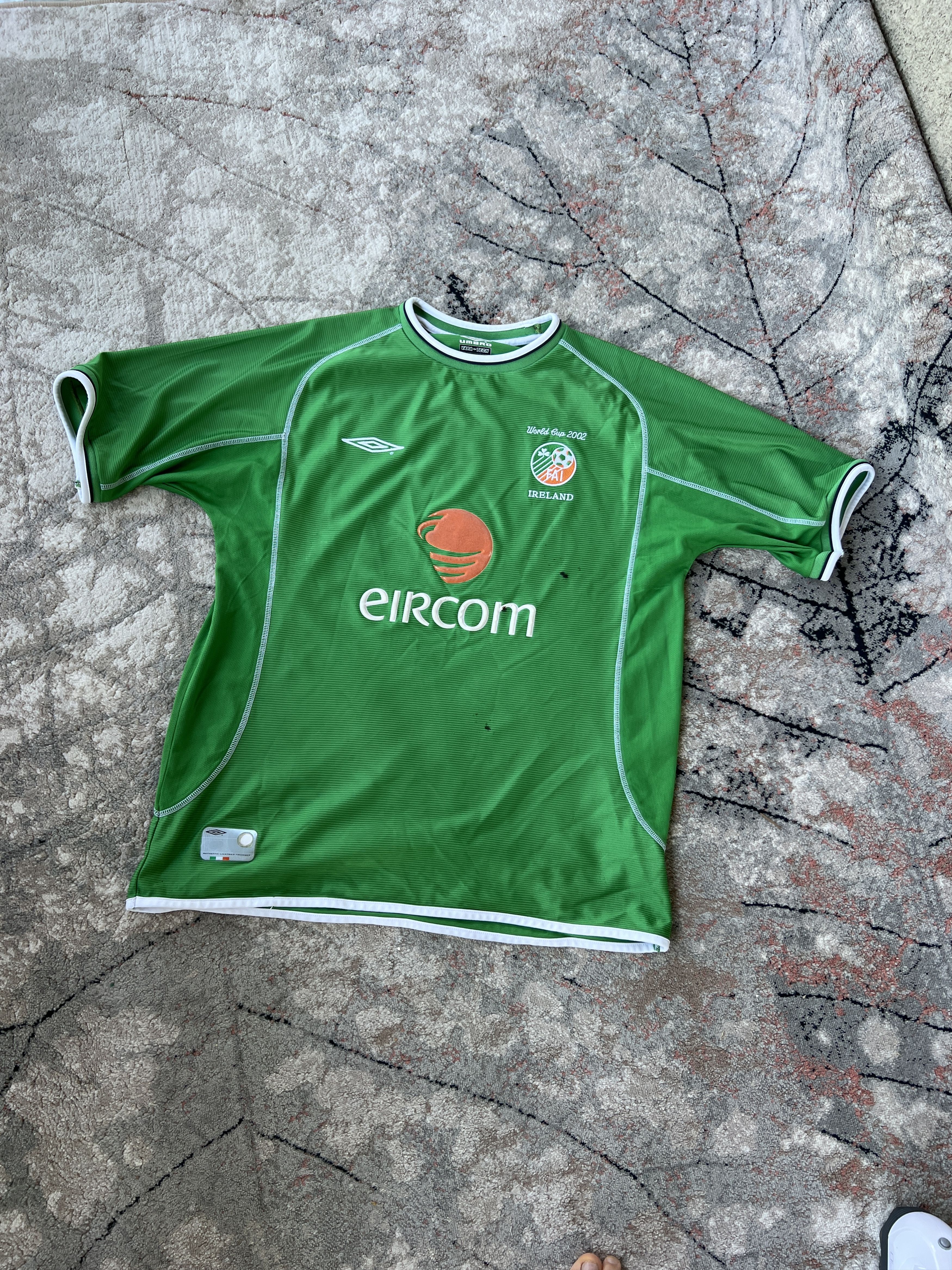 Umbro Umbro World Cup 2002 Ireland Vintage Jersey Size US XL / EU 56 / 4 - 1 Thumbnail