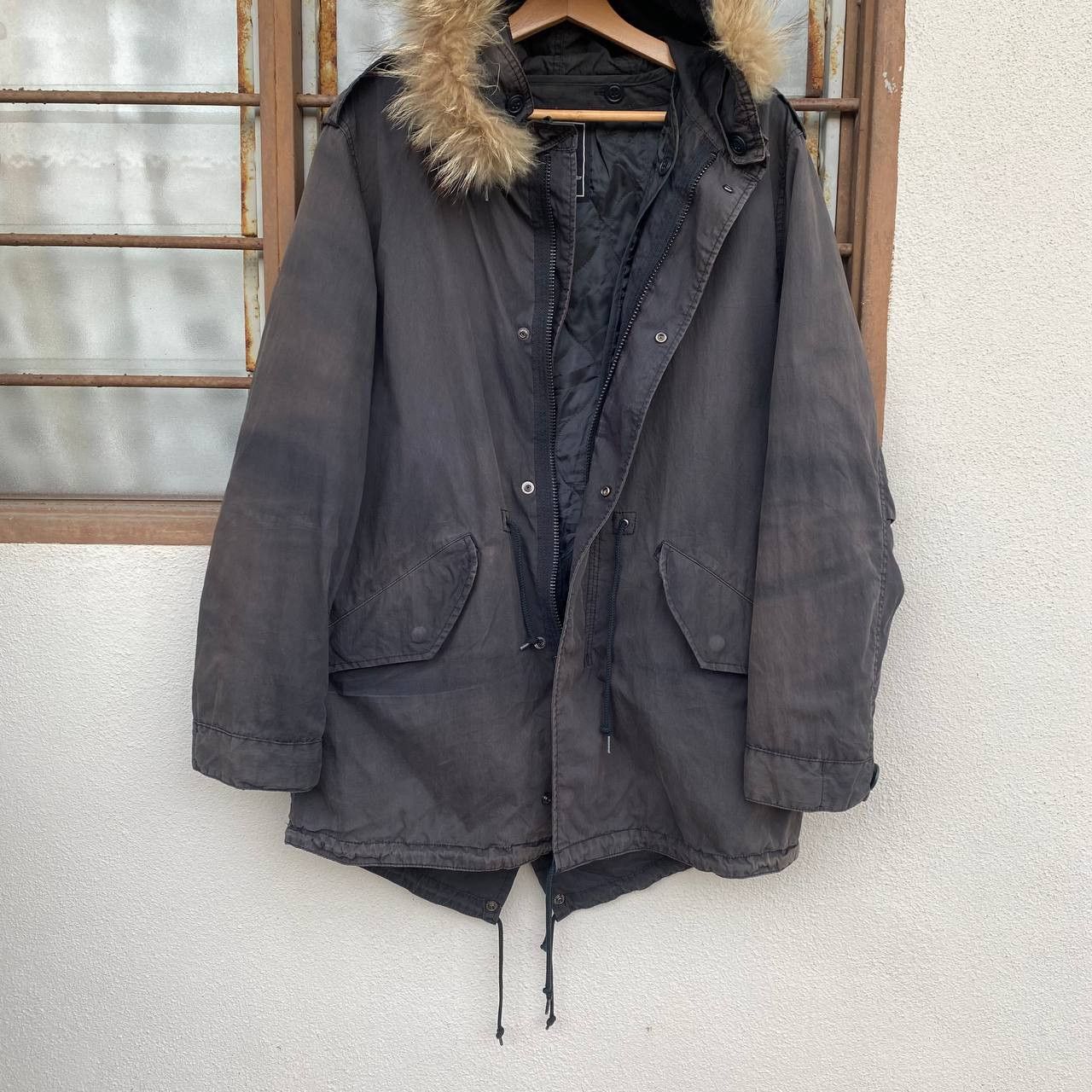 Alpha Industries Vintage Alpha Industries M-51 Fishtail Fur Parka Faded Black Size US XL / EU 56 / 4 - 11 Thumbnail