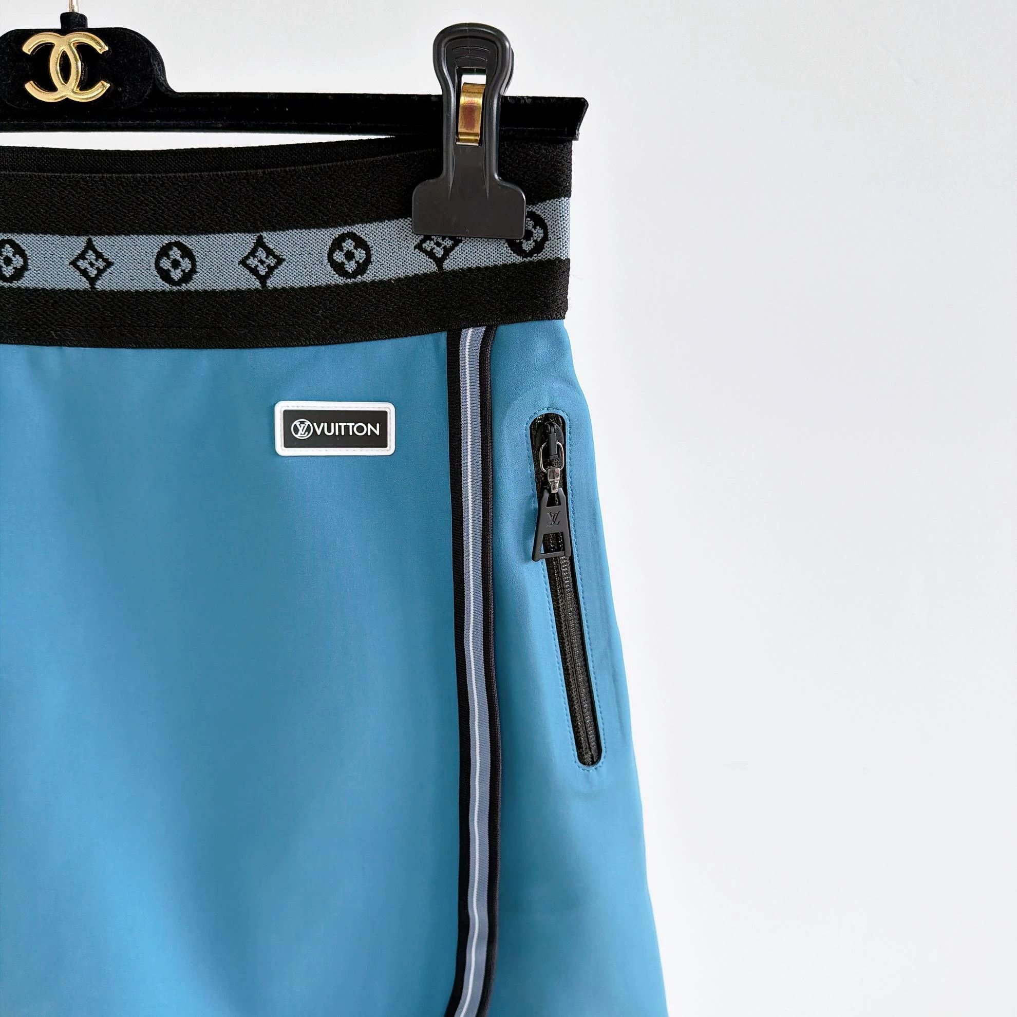 Louis Vuitton Louis Vuitton blue stretchy culottes 40 Size 28" / US 6 / IT 42 - 6 Thumbnail