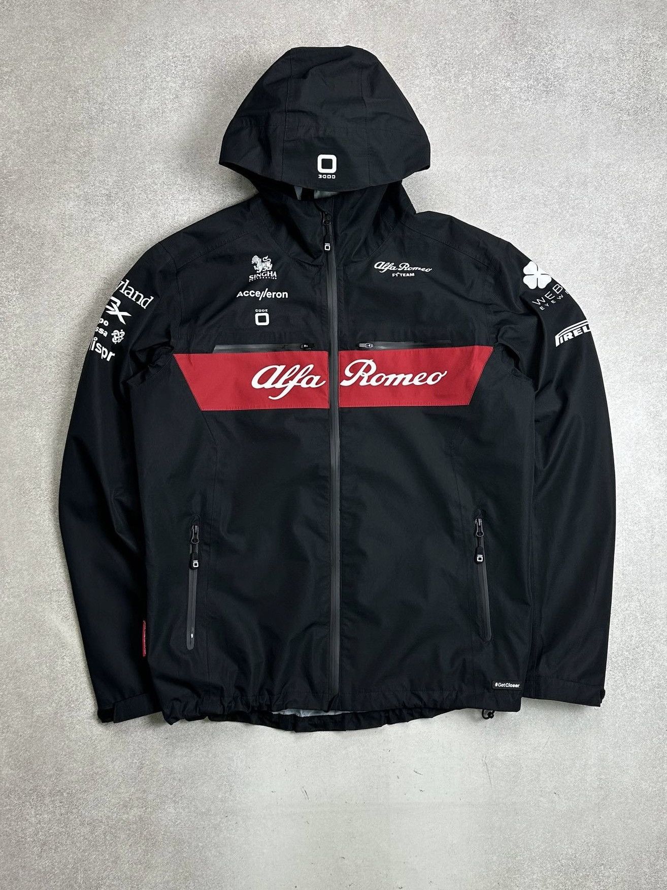 Formula 1 Alpha Romeo F-1 Team Racing Shell Waterproof Jacket Mens L Size US L / EU 52-54 / 3 - 1 Thumbnail
