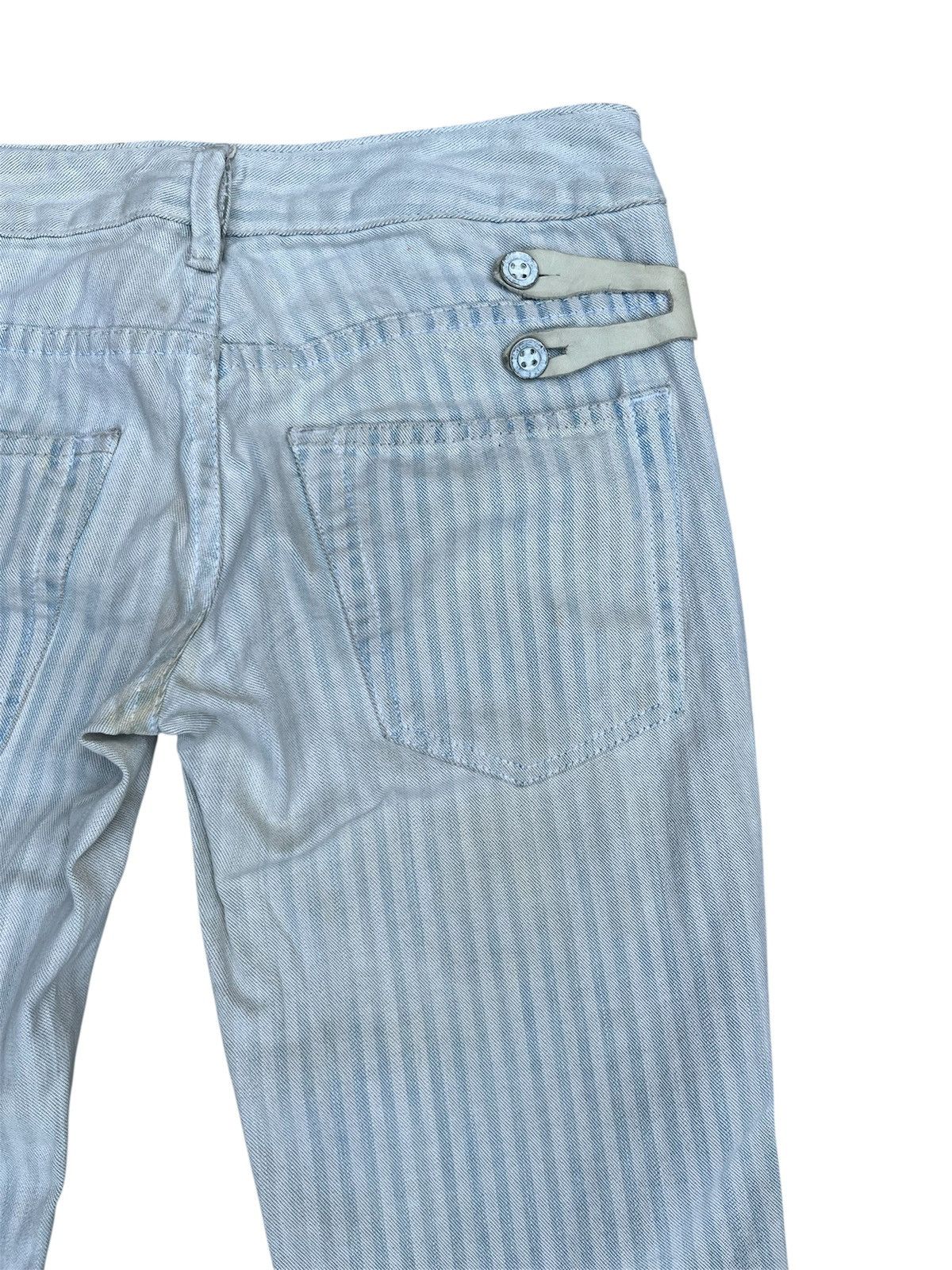 Diesel DIESEL Striped Flare Jeans Y2K Aesthetic W26 Size 26" / US 2 / IT 38 - 8 Thumbnail