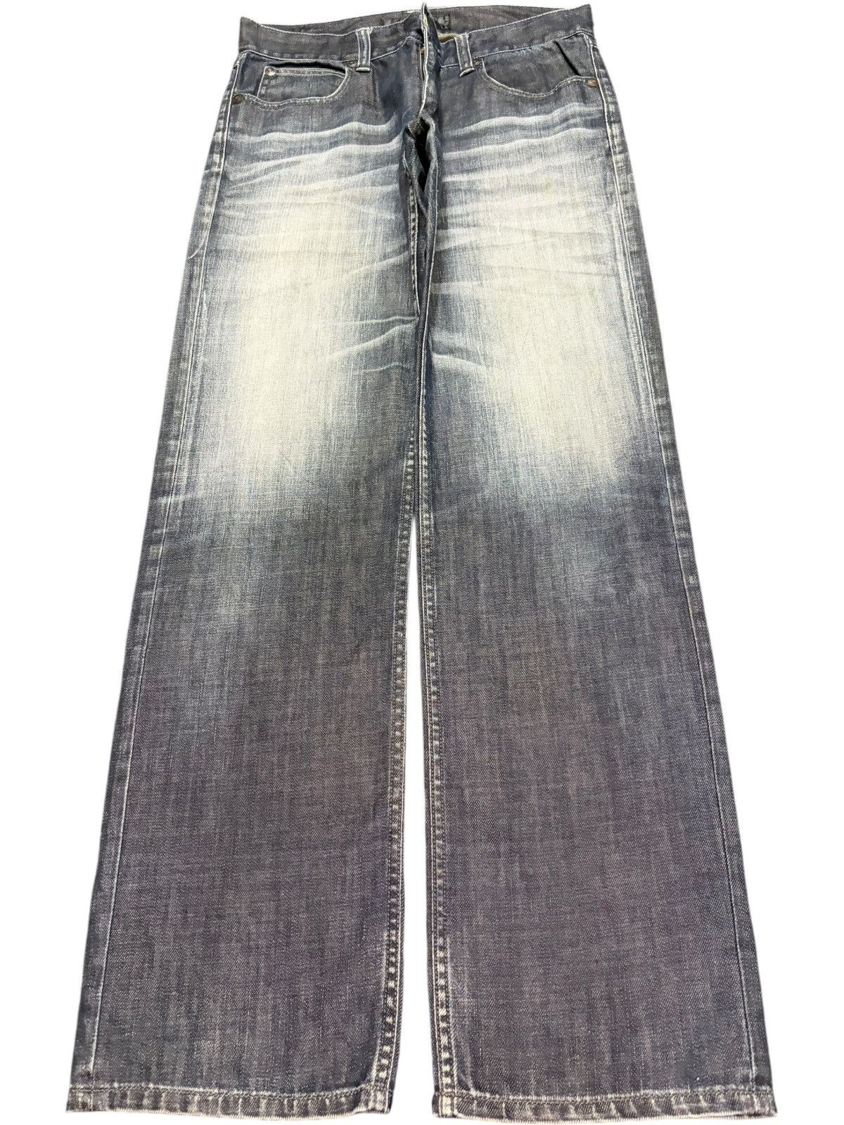 Edwin Vintage Japanese Brand Faded Wash Distress Loose Jeans Size US 31 - 1 Thumbnail