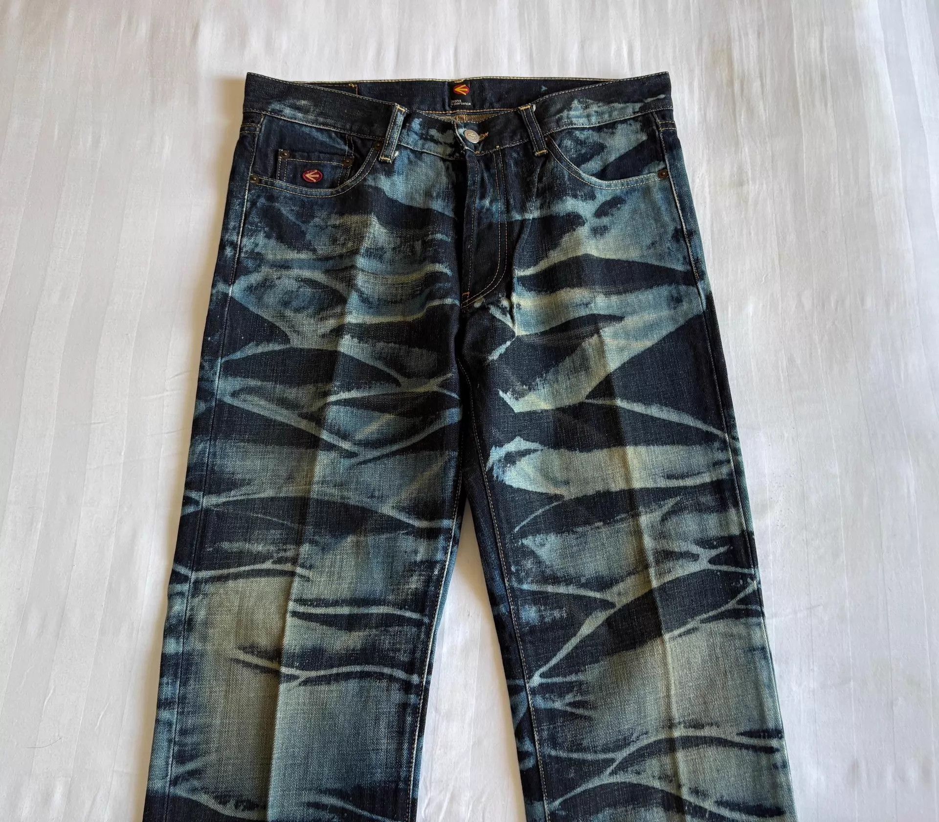 Y's Y’s Vintage Tiger Stripe Denim Jeans Yohji Mid-Rise Size US 33 - 2 Thumbnail