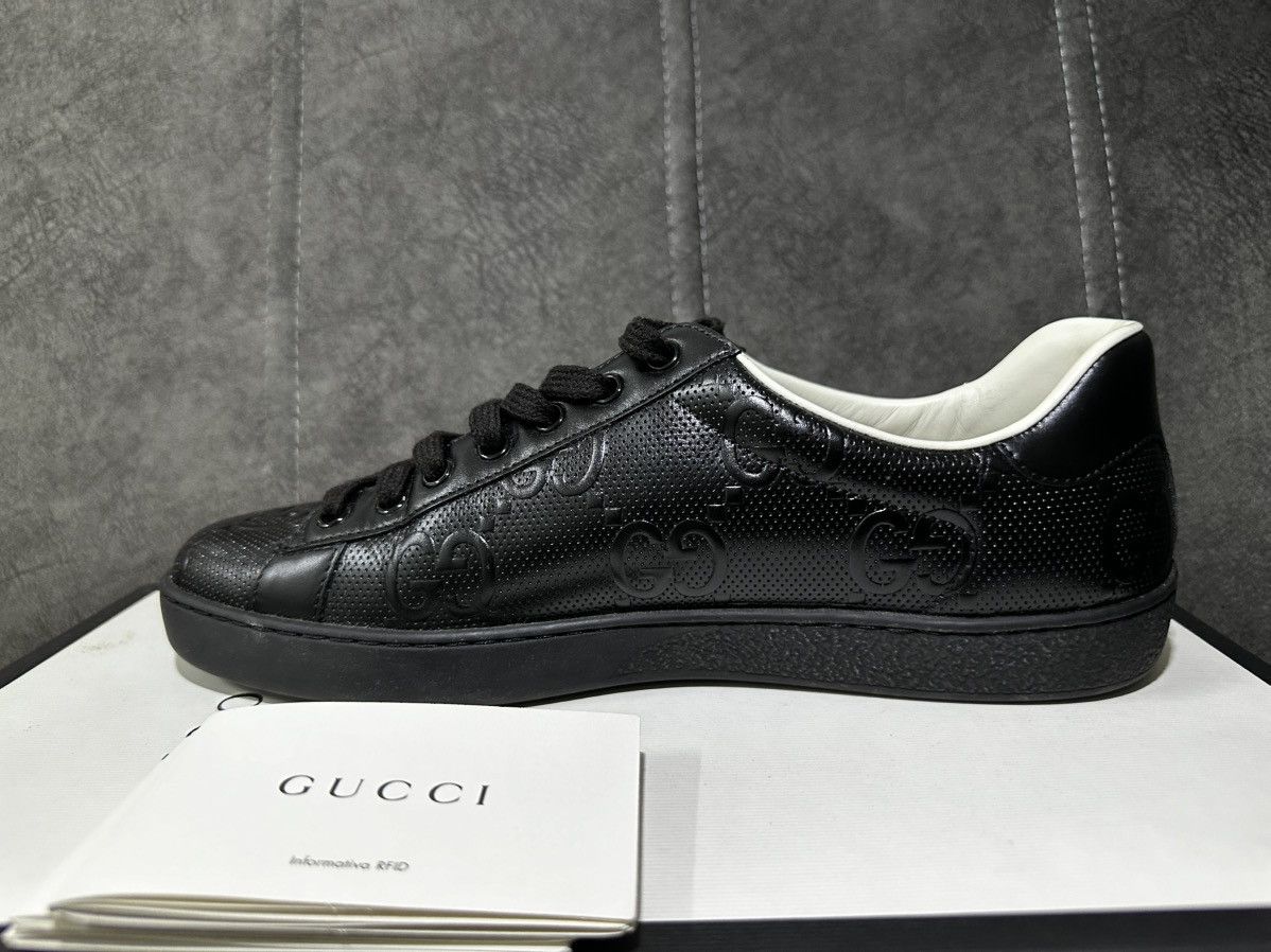 Gucci GG Tennis 20 Ace Leather Low Trainer