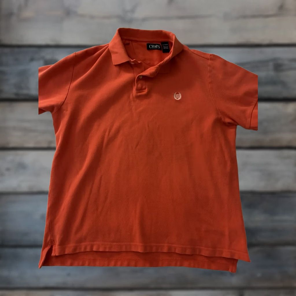 Chaps Chaps Ralph Lauren Polo Golf Mens XL Orange Collar Classic Shirt Size US XL / EU 56 / 4 - 1 Thumbnail
