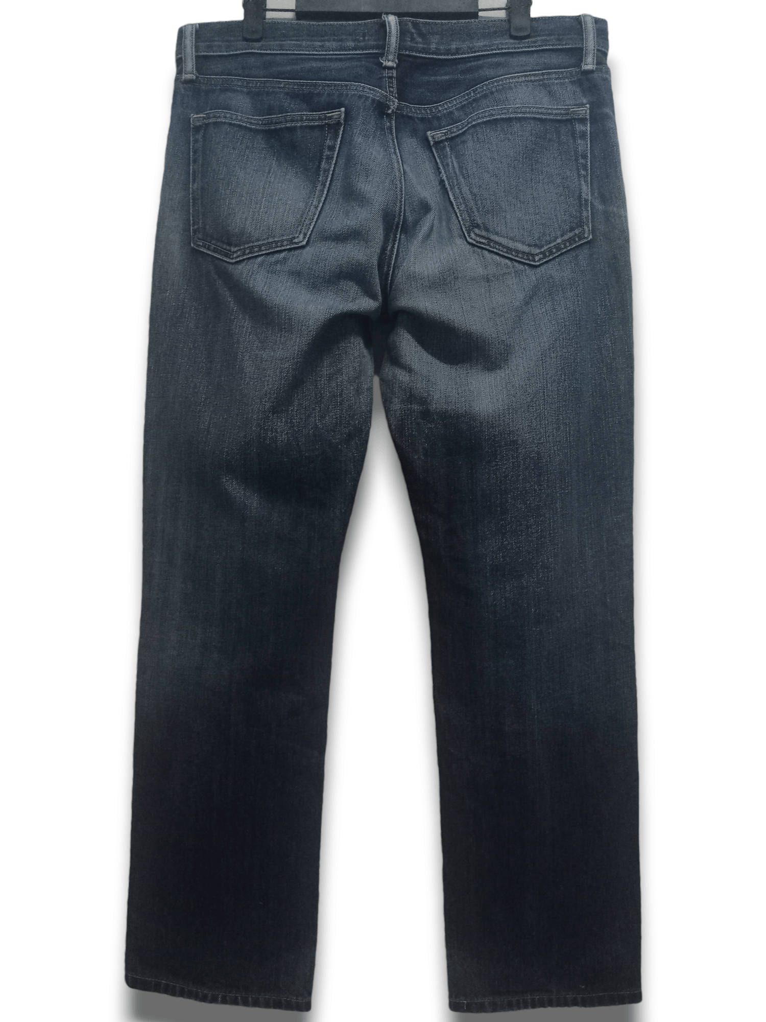 Japanese Brand × Uniqlo Vintage Uniqlo Blue Wash Distressed Loose Jeans 35x29 Size US 35 - 2 Thumbnail
