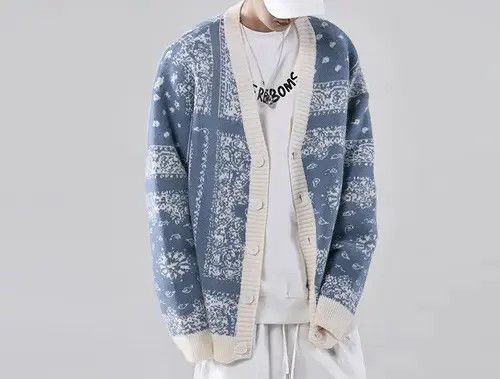 Japanese Brand New Collection Cool Bandana Cardigan Knitwear Spring Size US L / EU 52-54 / 3 - 1 Thumbnail