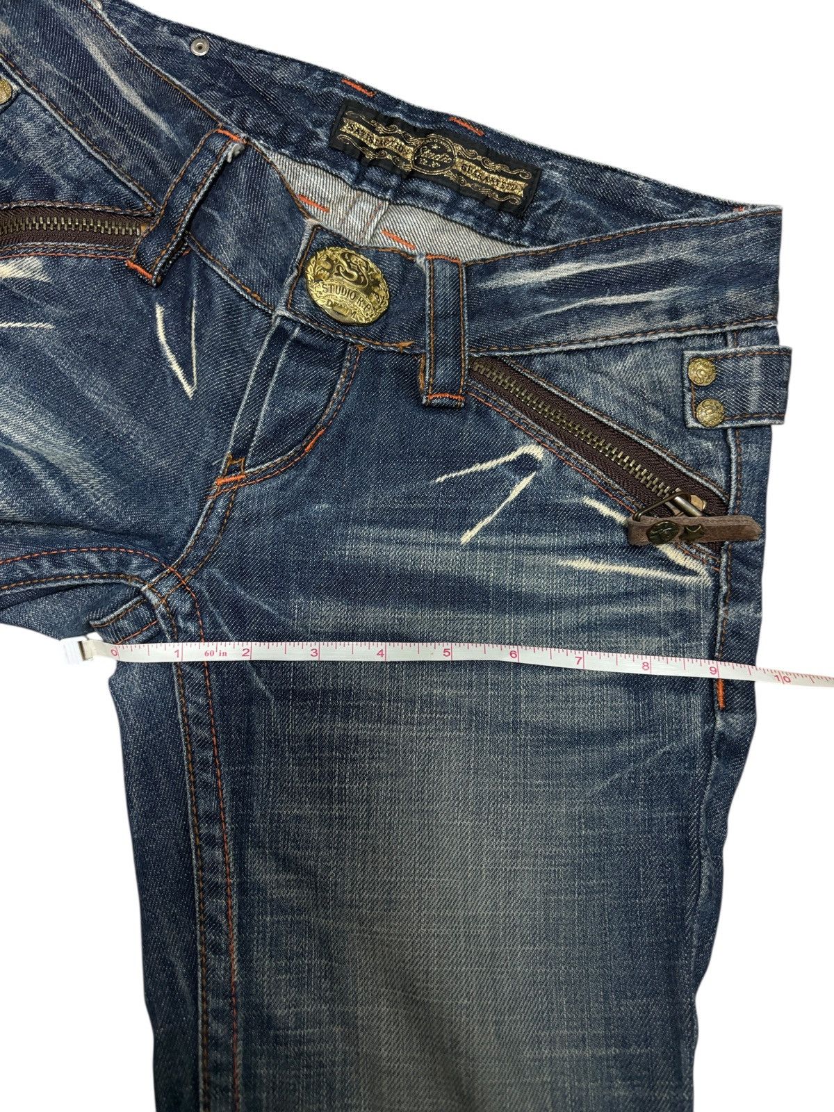 Le Grande Bleu (L.G.B.) (NEED GONE) Y2K Studio R.P Red Pepper Denim Jeans Size 29" - 12 Thumbnail