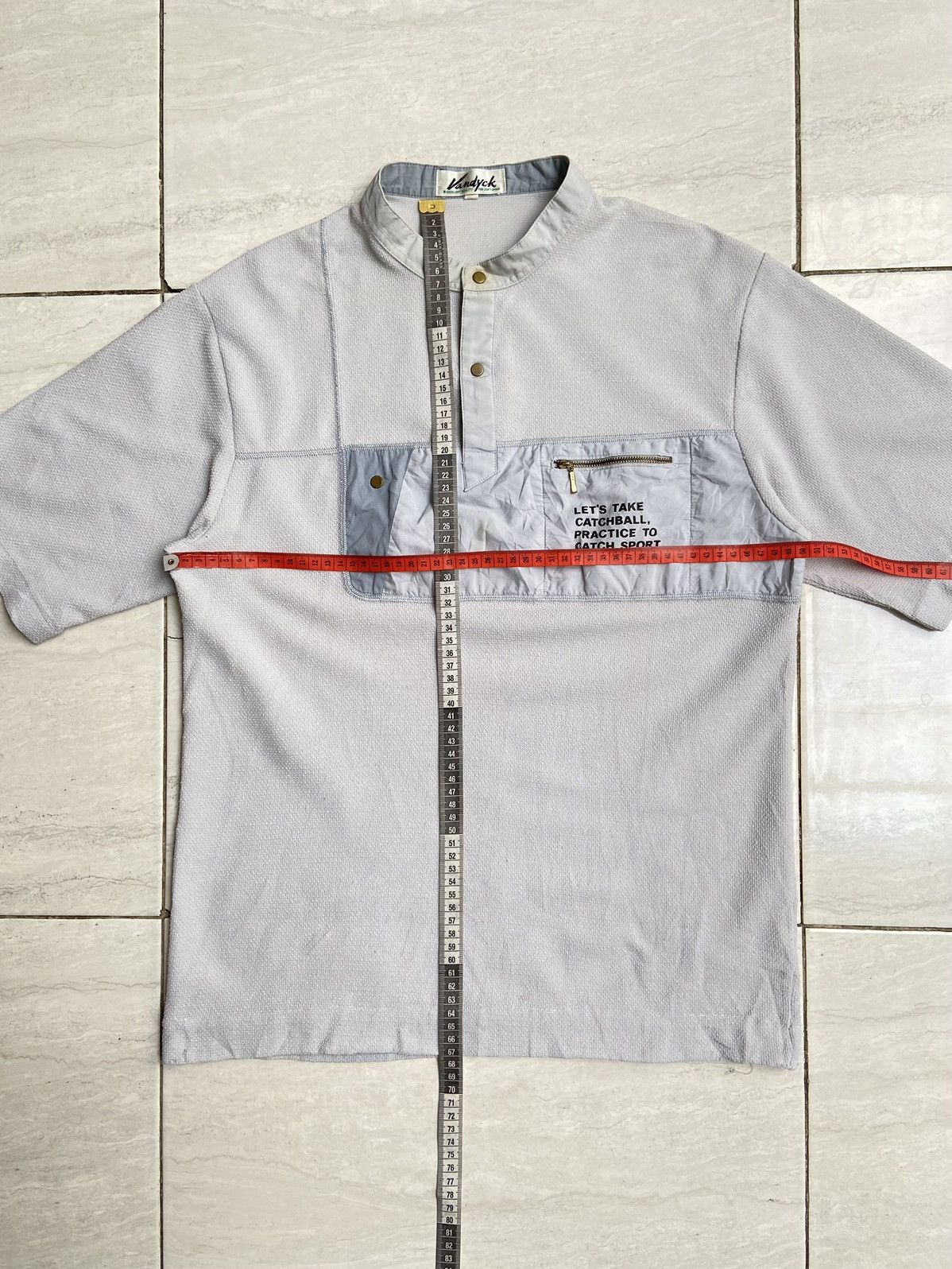 Designer × Japanese Brand VANDYCK Pocket Knit T-Shirt Size US S / EU 44-46 / 1 - 7 Thumbnail
