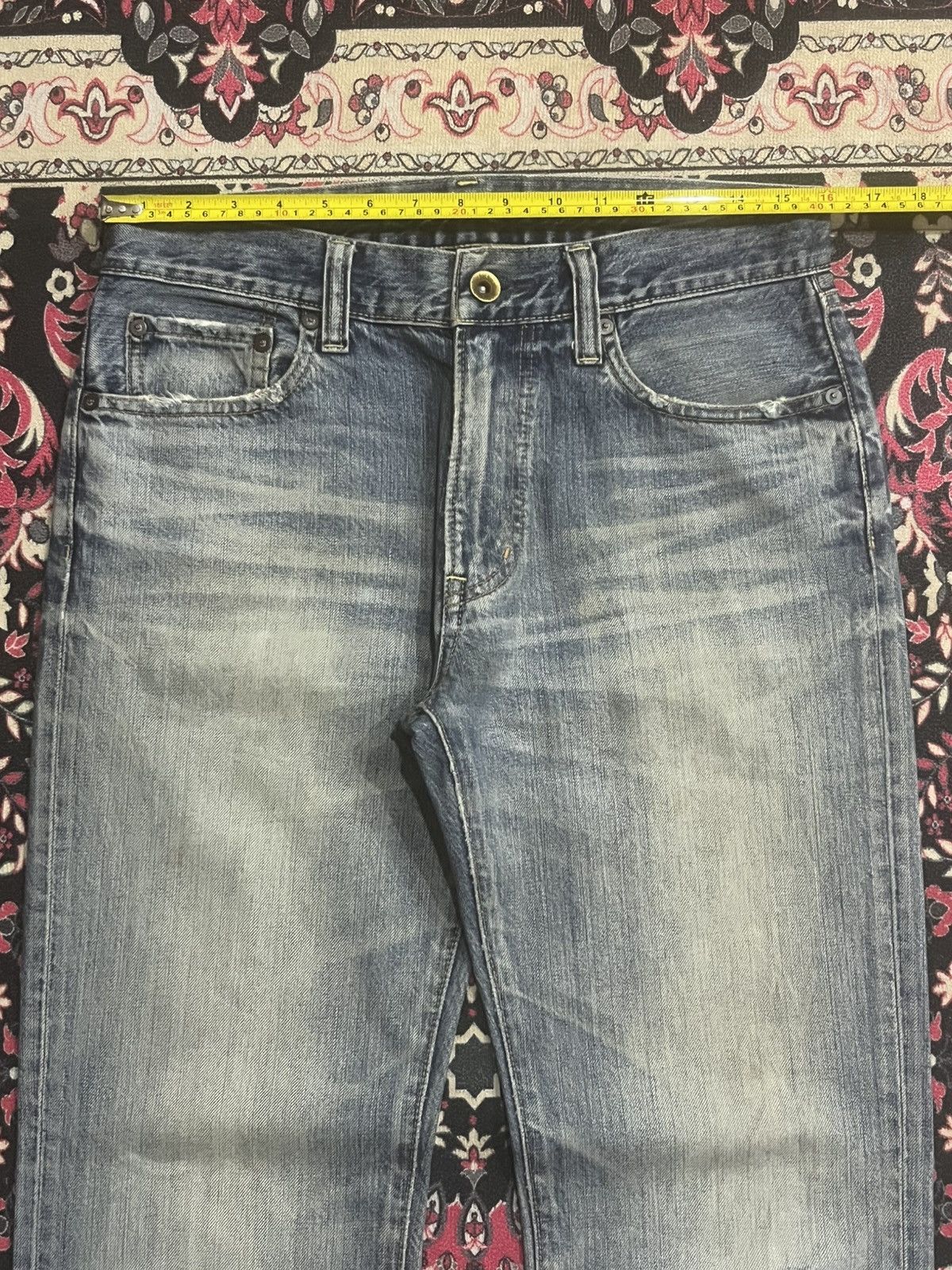 Jil Sander × Uniqlo Uniqlo Faded Washed Distressed Regular Straight Jeans Size US 31 - 12 Thumbnail