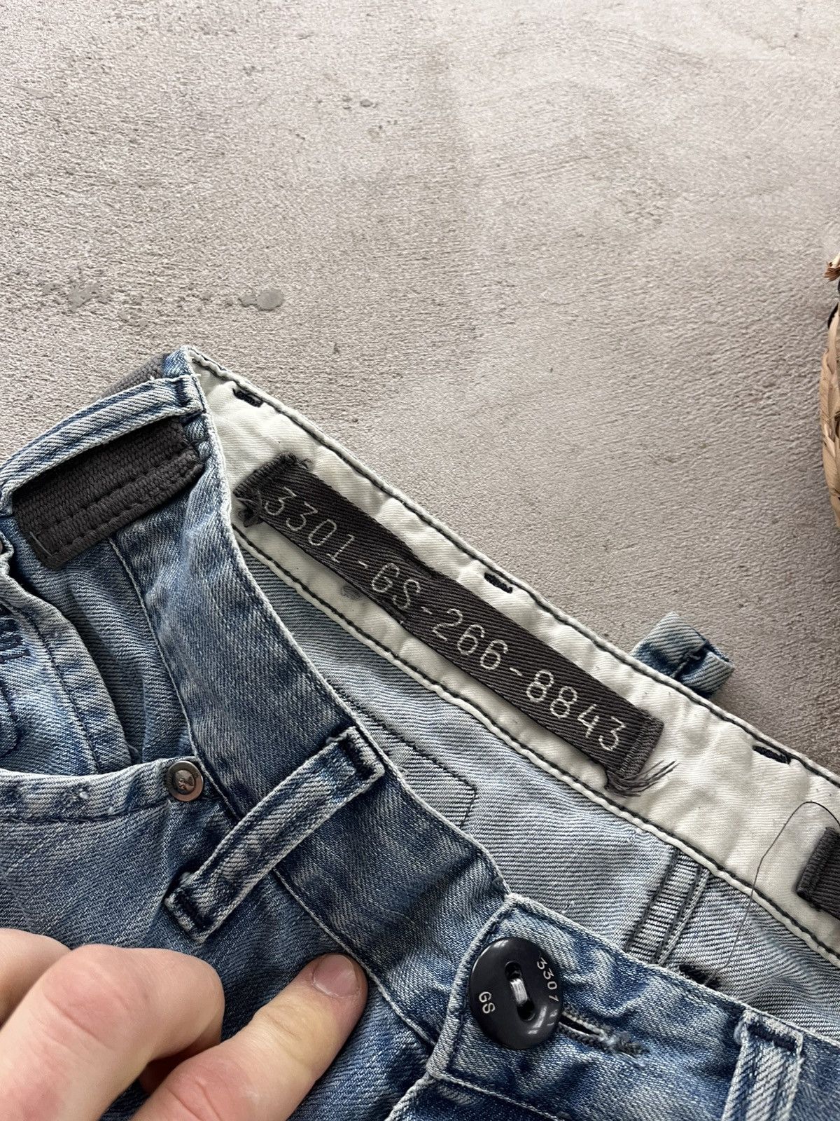 G-Star Vintage GStar Raw Moto Double Knee Faded Denim Jeans Y2K Size US 31 - 12 Thumbnail