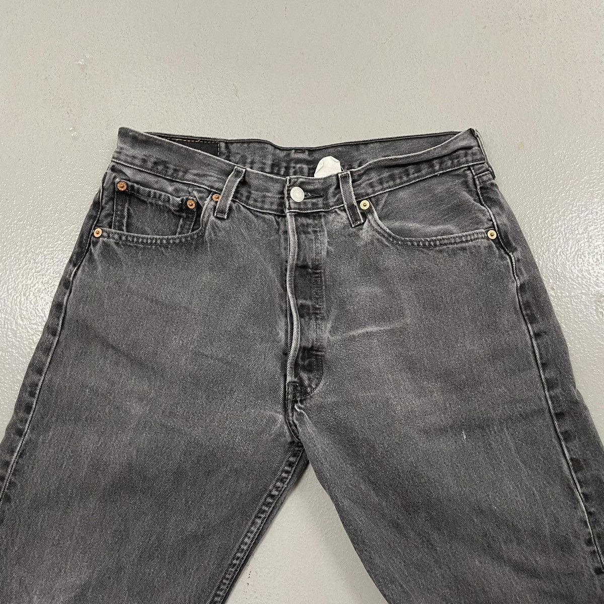 Levi's × Vintage Vintage Levi’s 501 Black Straight Leg Essential Jeans Size US XL / EU 56 / 4 - 3 Thumbnail