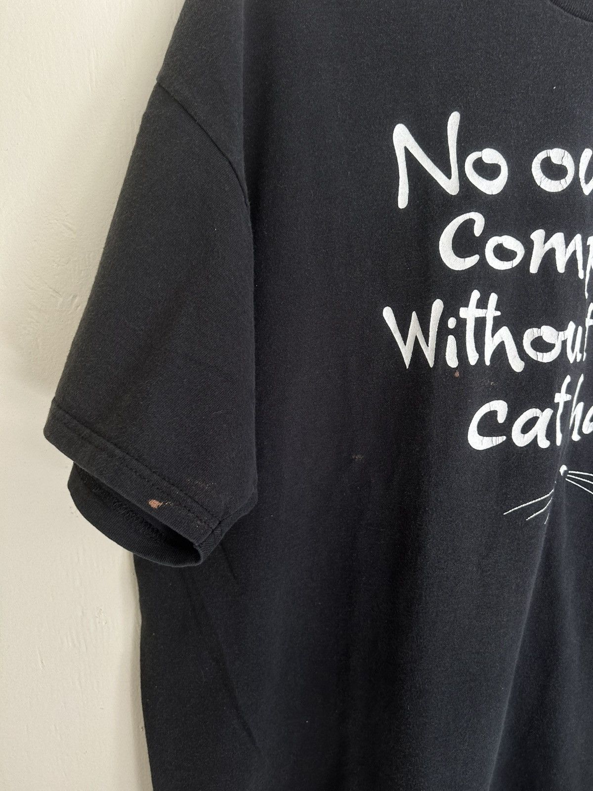 Lee Vintage Lee ‘No Outfit Complete Without Cat Hairs’ T-shirt Size US XL / EU 56 / 4 - 3 Thumbnail