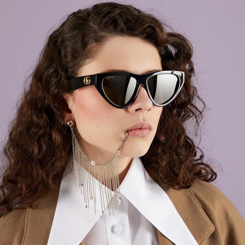 Gucci NEW Gucci Sunglasses GG1333S 001 Black Grey Women Authentic Size ONE SIZE - 1 Thumbnail