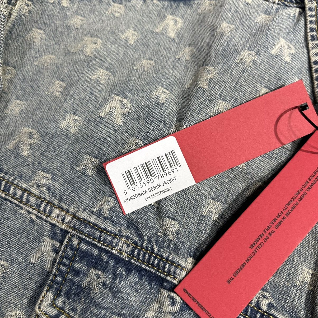 Represent Clo. Represent R4 Stone Wash Monogram Denim Jacket Size US XL / EU 56 / 4 - 6 Thumbnail