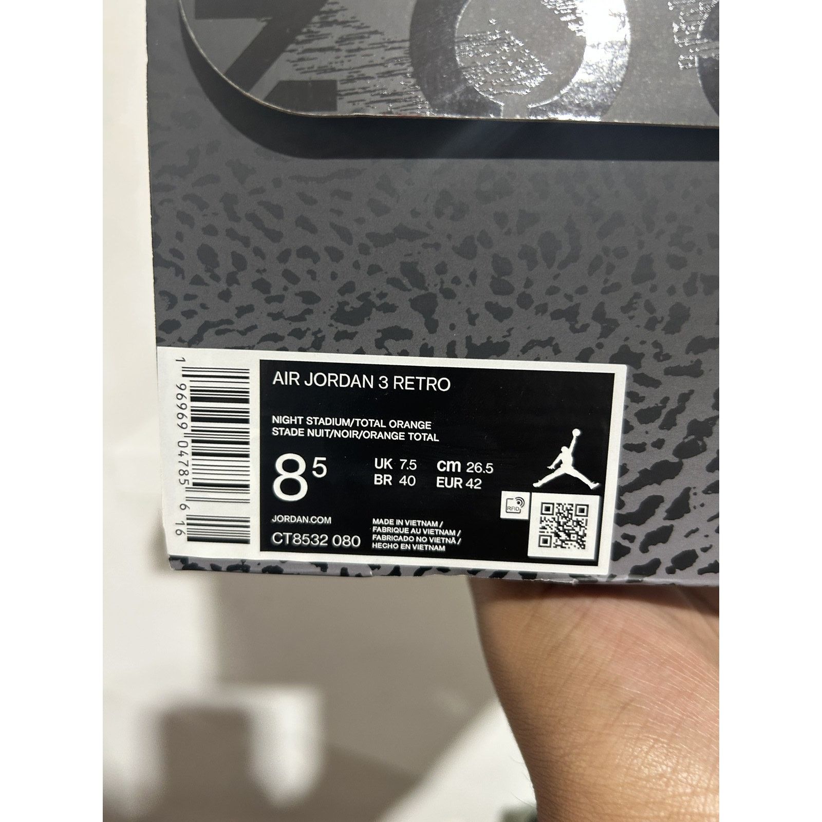 Nike NIKE JORDAN 3 FEAR SIZE 8.5 NEW Size US 8.5 / EU 41-42 - 6 Thumbnail