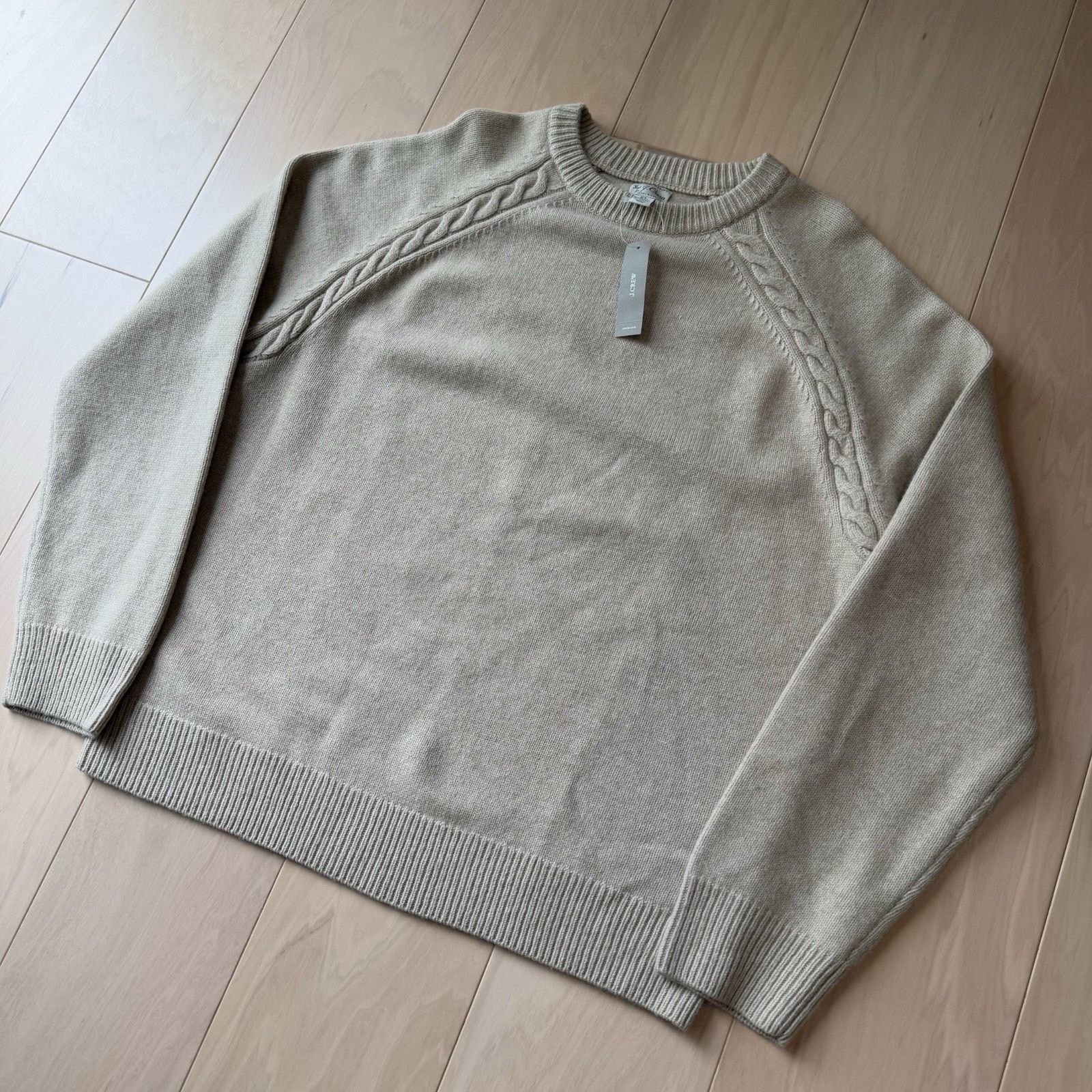 J.Crew J Crew Rugged Merino Sweater XL Beige Wool Knit Pullover Size US XL / EU 56 / 4 - 10 Thumbnail
