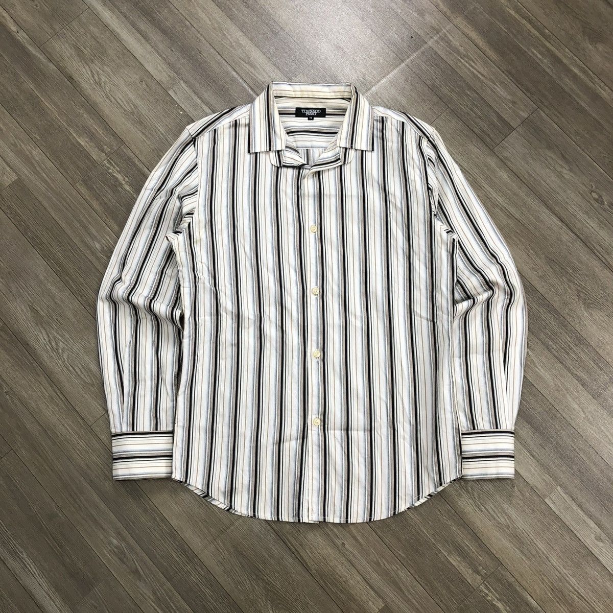 Japanese Brand × Tornado Mart 2000s Tornado Mart Japan Striped Button Up Shirt Size US M / EU 48-50 / 2 - 1 Thumbnail