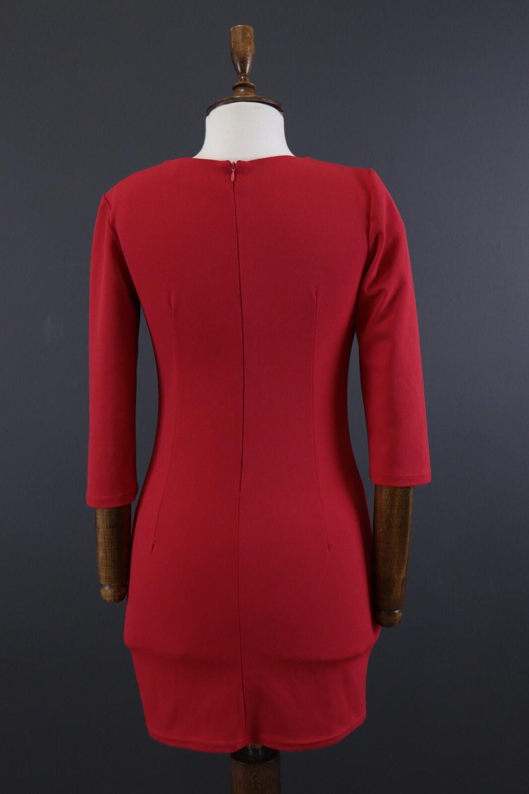 Designer Elisabetta Franchi Red Evening Bodycon Dress Dress Size 38 Size M / US 6-8 / IT 42-44 - 7 Thumbnail