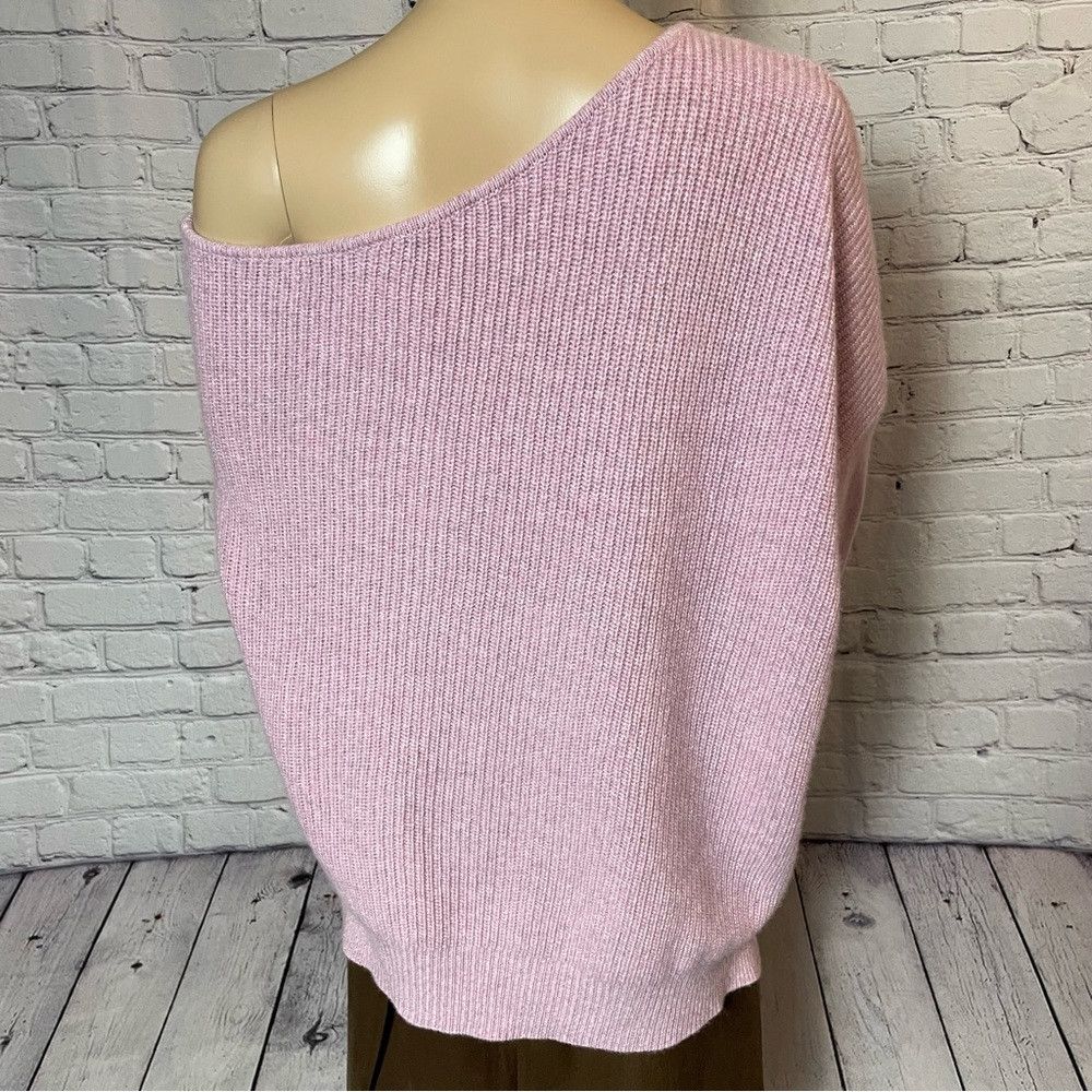 Other Collaboration Cashmere Off Shoulder Ribbed Pink Sweater Siz Size XS / US 0-2 / IT 36-38 - 3 Thumbnail