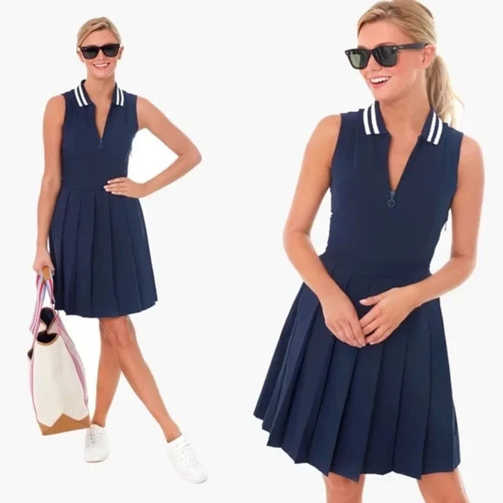 Tory Burch NWOT Tory Burch Sport Performance Pleated Golf Dress Navy XS Size XS / US 0-2 / IT 36-38 - 3 Thumbnail