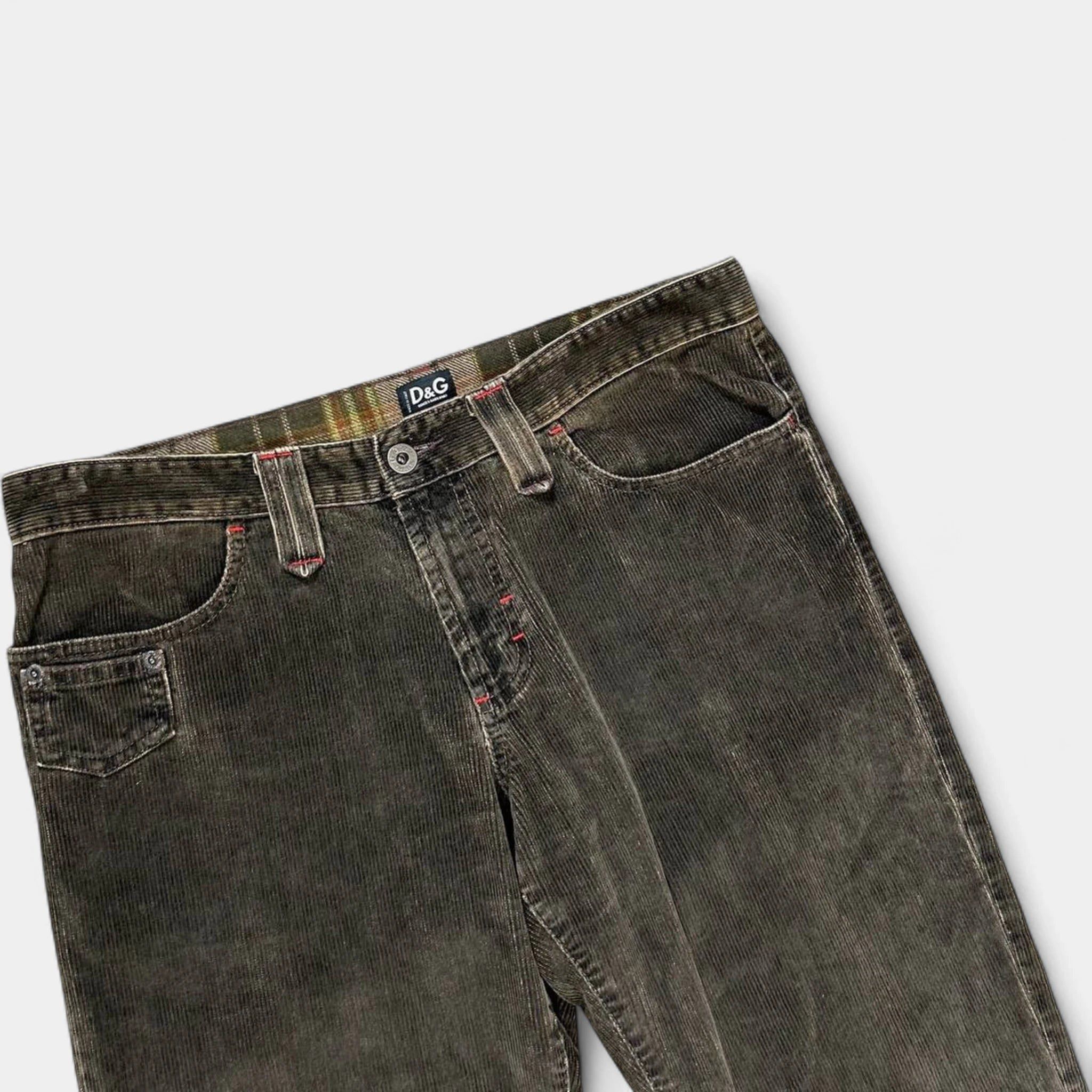 Dolce & Gabbana Dolce & Gabbana Brown Corduroy Pants Size US 29 - 2 Thumbnail