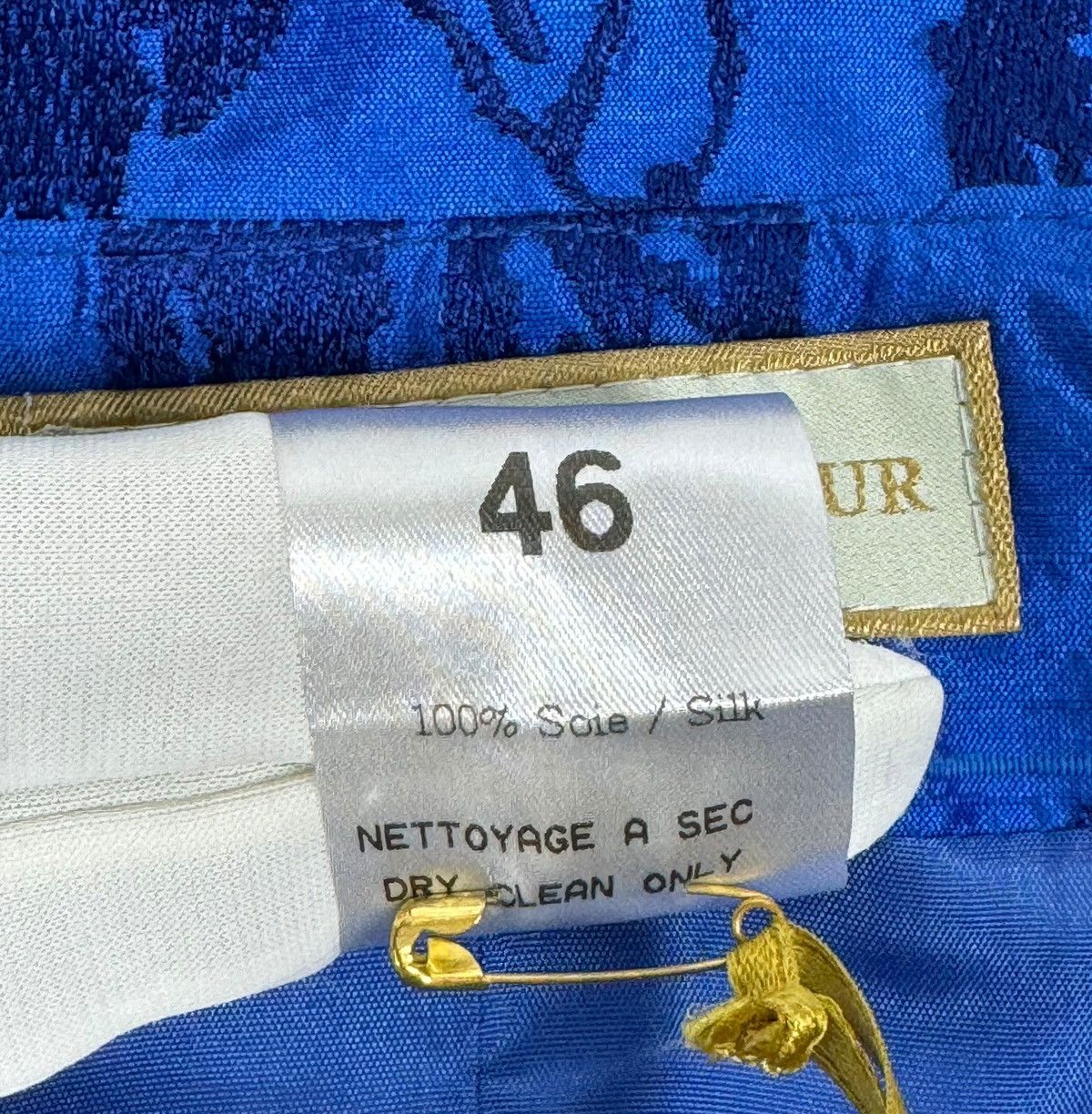 Designer Paule Vasseur Silk Jacket Embroidered Details size FR46 Size XL / US 12-14 / IT 48-50 - 13 Thumbnail