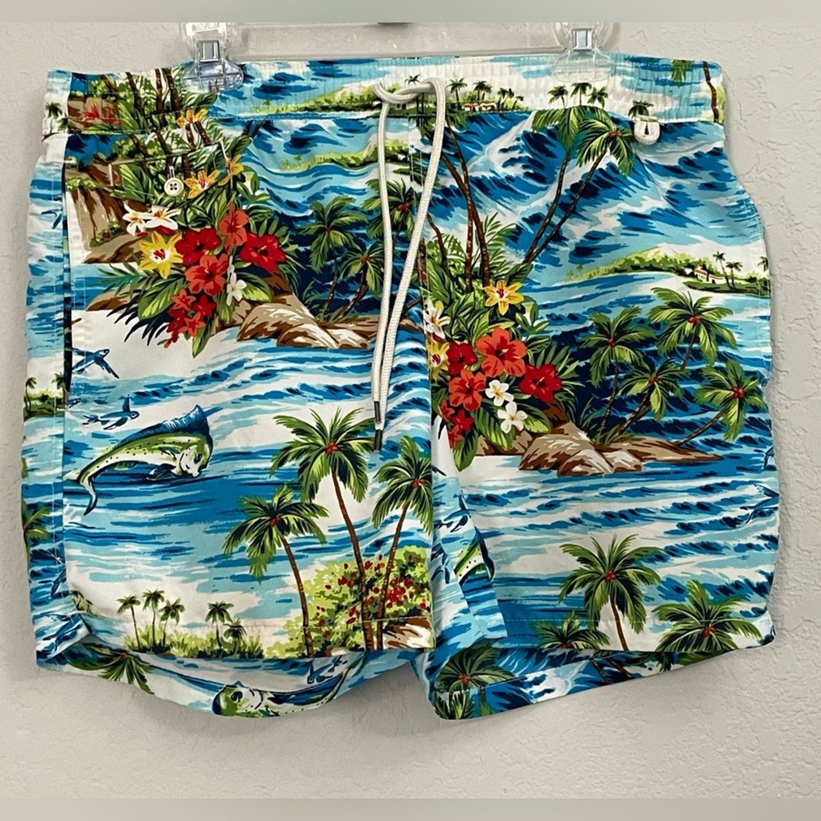 Polo Ralph Lauren Men’s Paradise Swim Trunks in Size Large