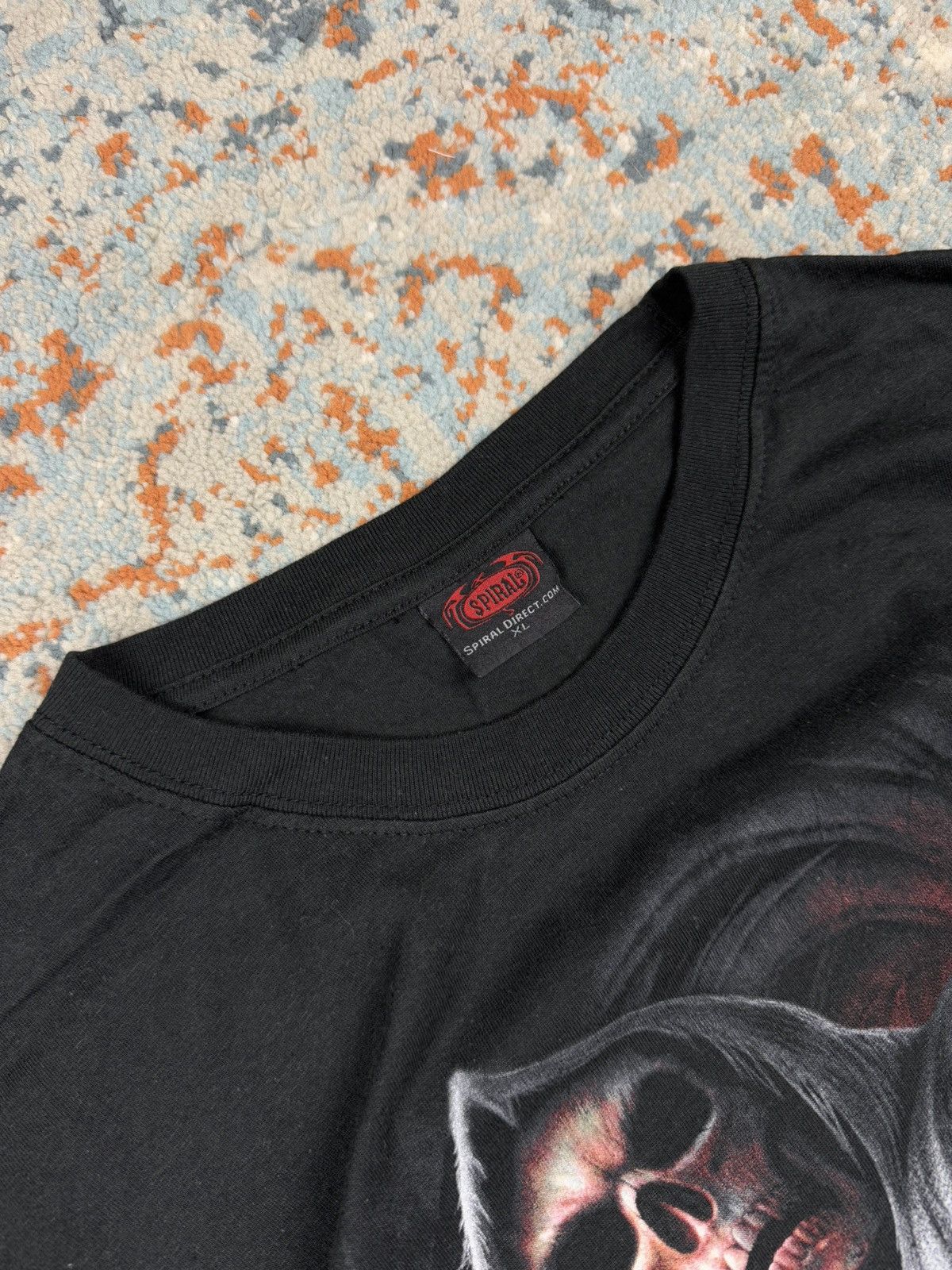 Vintage × West Coast Choppers Vintage 90s Spiral reaper skull skeleton guilty judge tee Size US XL / EU 56 / 4 - 12 Thumbnail
