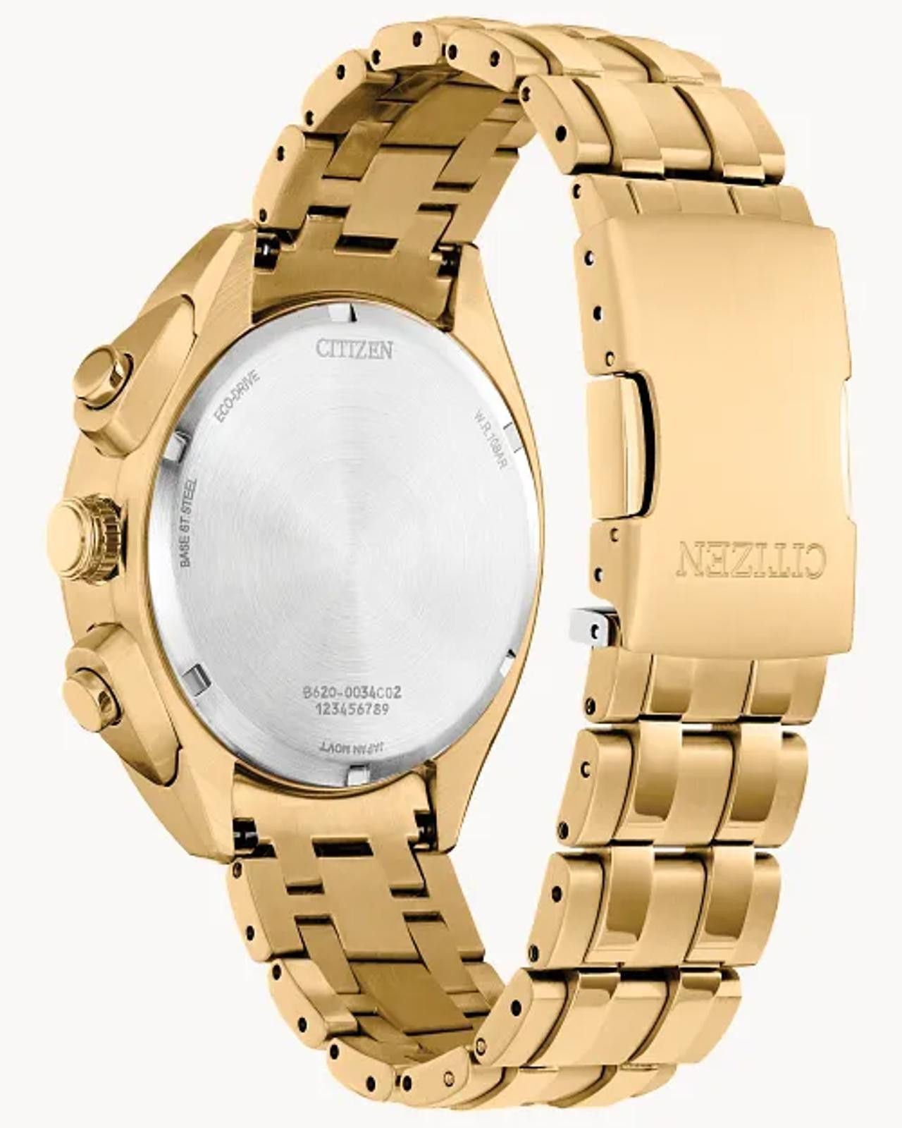Citizen Citizen Eco-Drive Sport Luxury Chronograph Gold-Tone B620 Size ONE SIZE - 4 Thumbnail