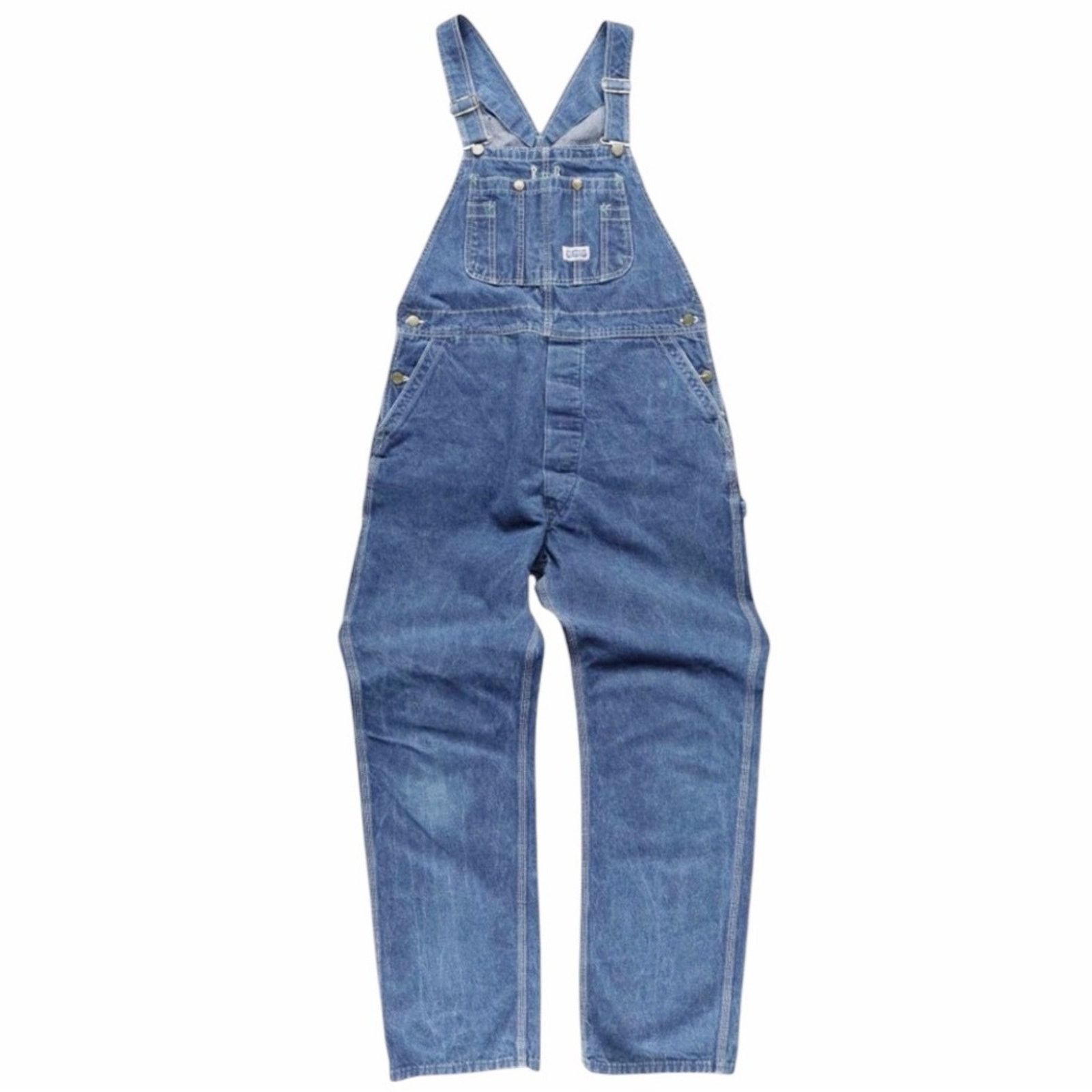 Big Smith Denim Bib Overalls Carpenter 44x32 Jeans Workwear