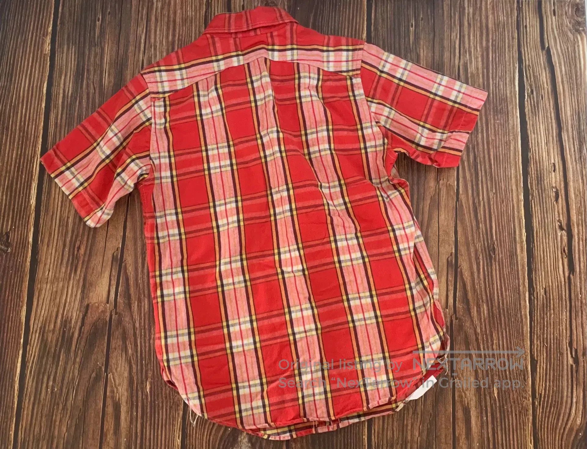 Freewheelers bright red plaid short sleeve shirt. Size US L / EU 52-54 / 3 - 2 Thumbnail
