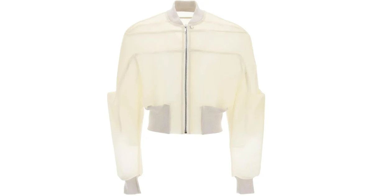 Rick Owens Rick Owens Girdered Cropped Leather Bomber Size US M / EU 48-50 / 2 - 2 Thumbnail