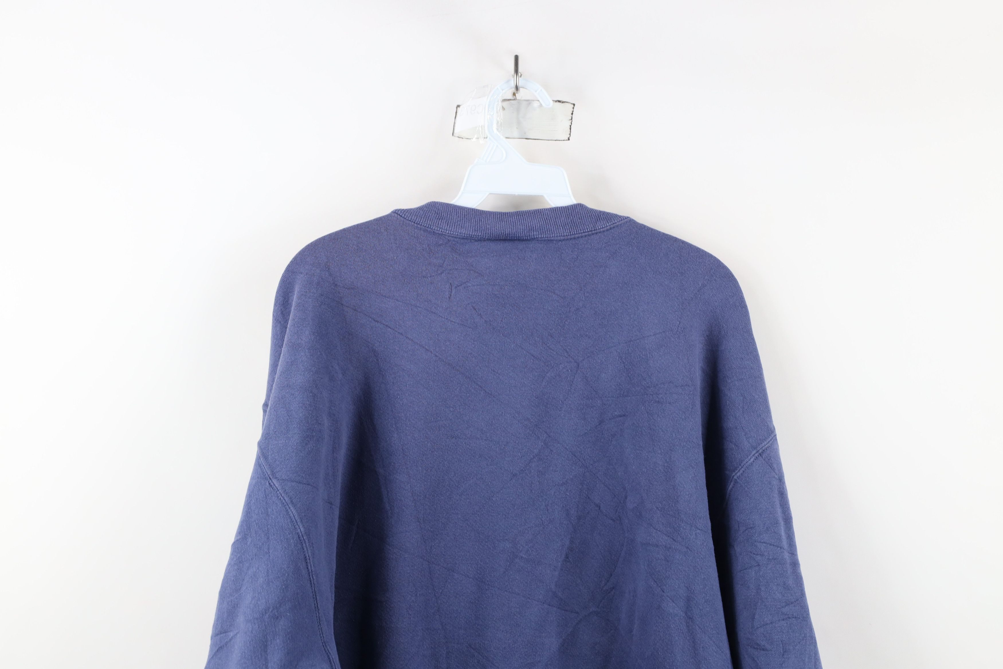 Russell Athletic × Vintage Vintage 90s Russell Athletic Faded Blank Sweatshirt Blue USA Size US L / EU 52-54 / 3 - 12 Thumbnail