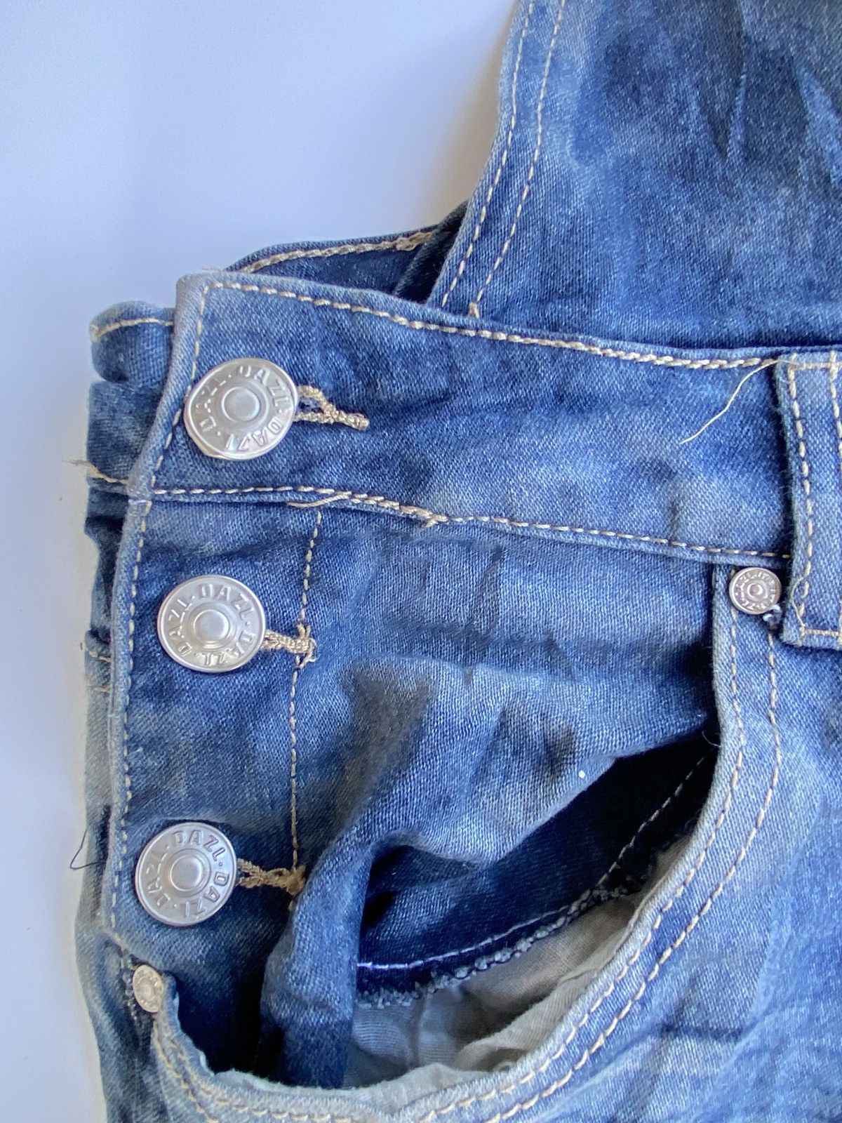 Other Vintage Blue Denim Dungarees Pocket Pullover Jumper Size S Size 27" / US 4 / IT 40 - 5 Thumbnail