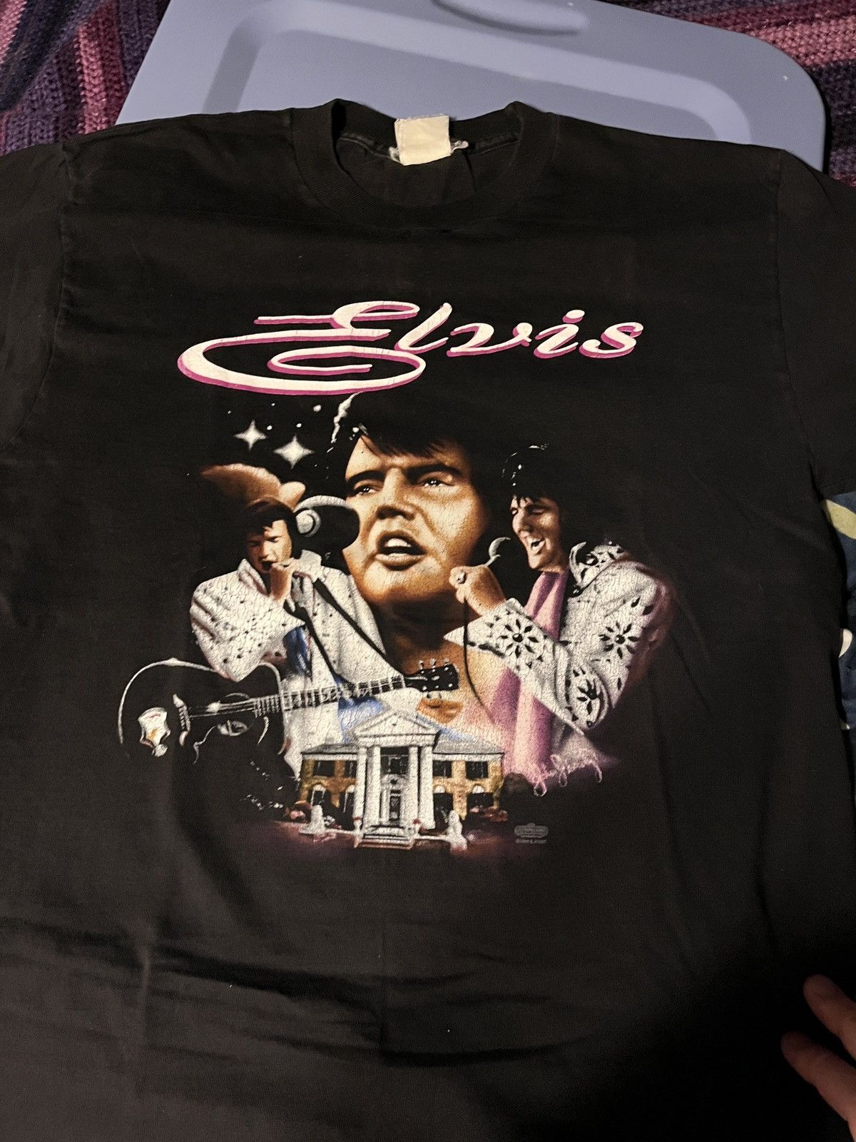 Vintage Vintage Elvis Shirt Size US XL / EU 56 / 4 - 2 Thumbnail