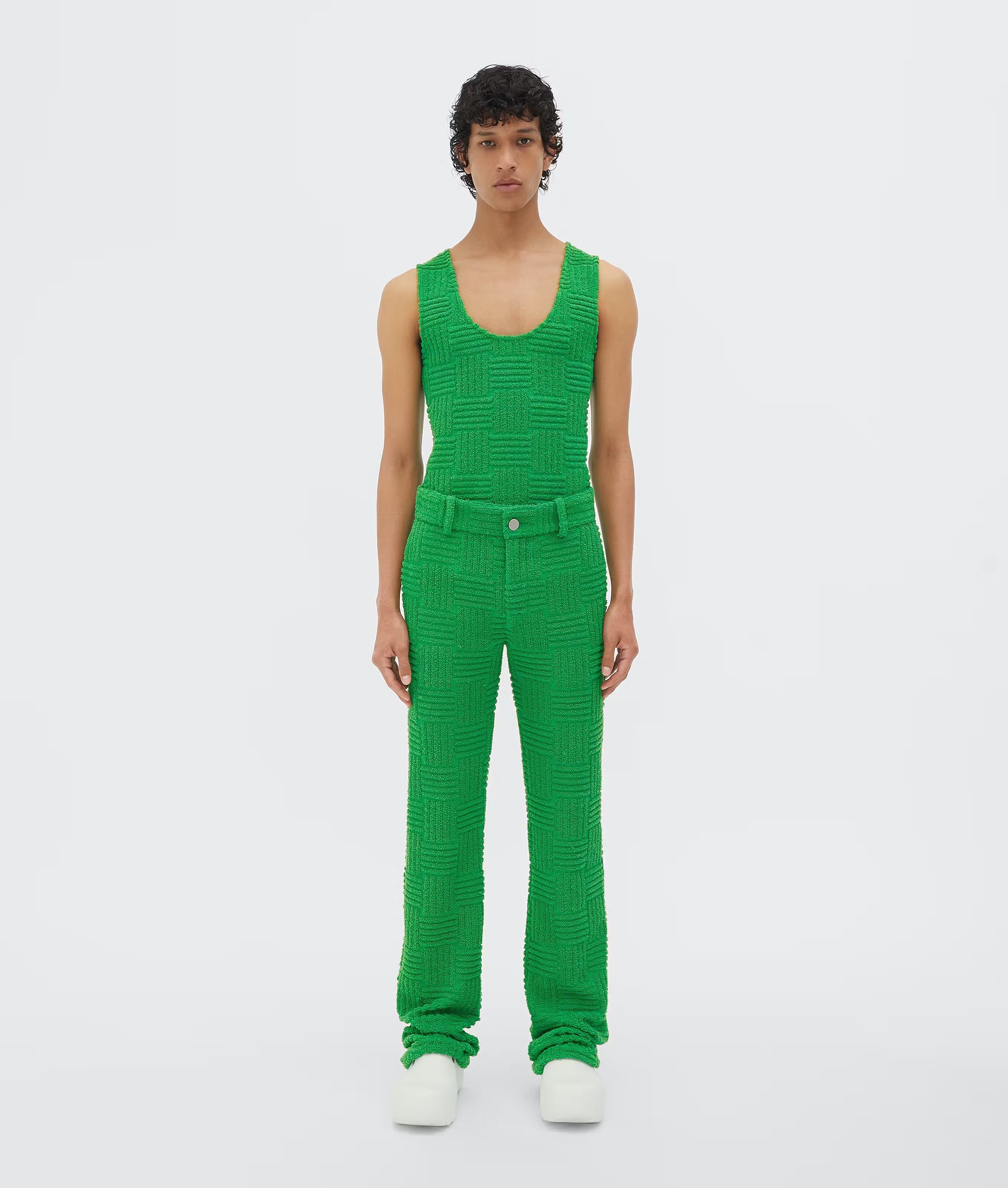 Bottega Veneta BOTTEGA VENETA green Terry cloth towelling tank top t-shirt Size US M / EU 48-50 / 2 - 2 Thumbnail