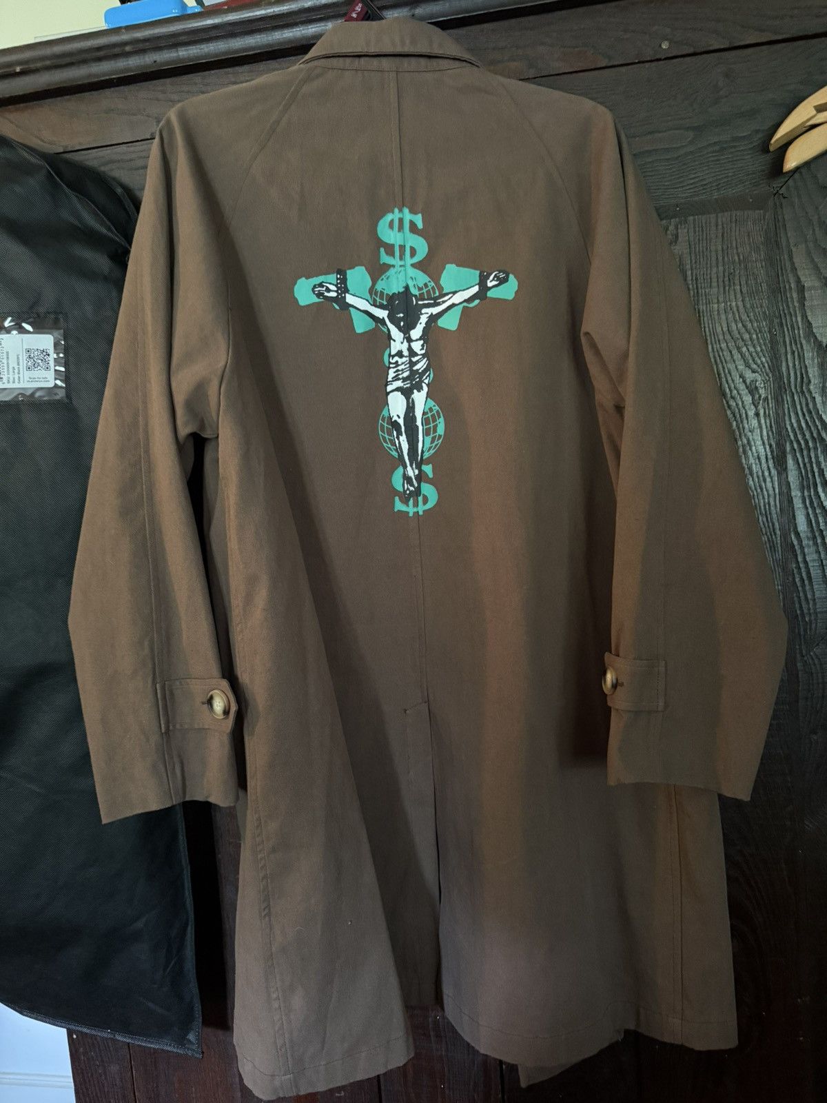 Fuck The Population FTP Orange Label lightweight Crucifix Trench Coat, BRAND NEW Size US S / EU 44-46 / 1 - 20 Thumbnail