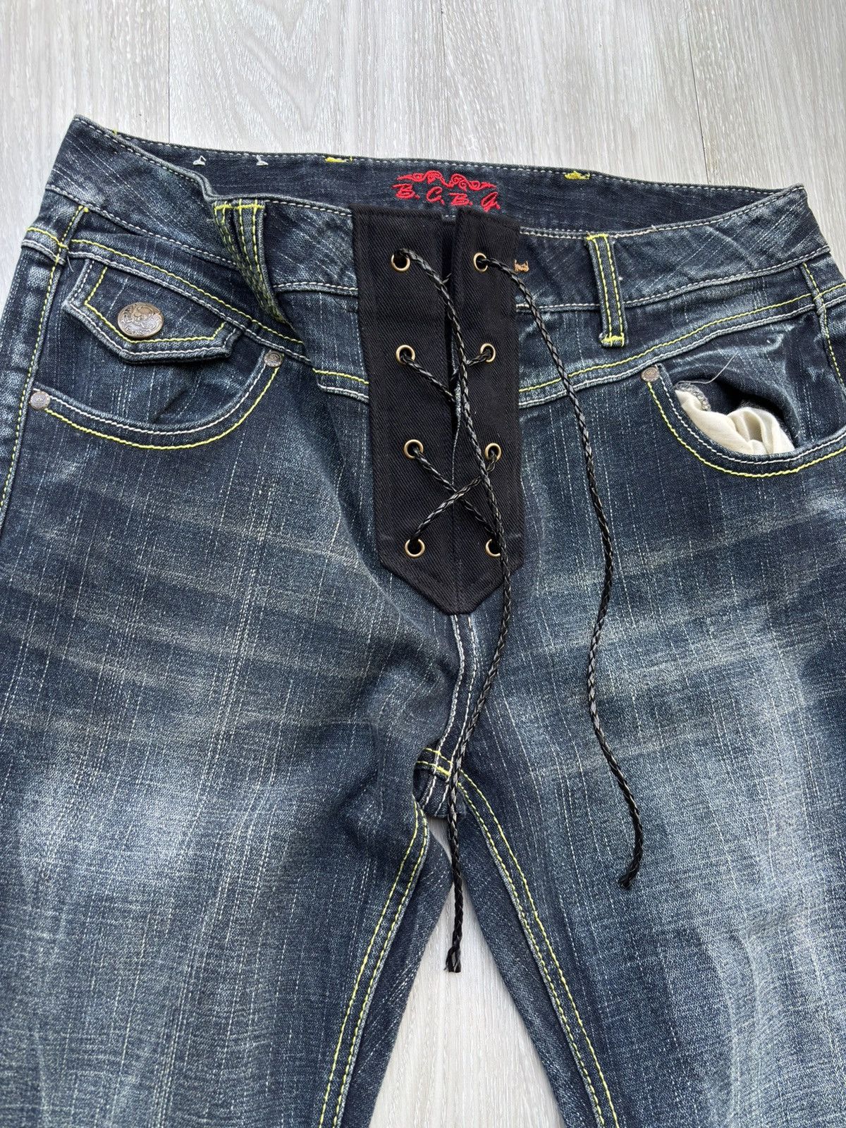 Japanese Brand BCBS lace up flare jeans Size US 31 - 2 Thumbnail