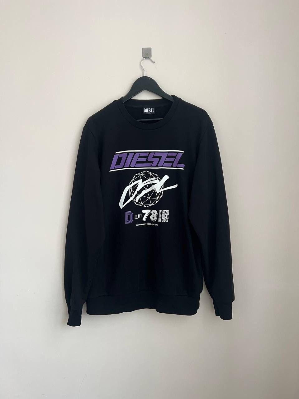 Diesel Diesel black men's sweatshirt with big logo size XL Size US L / EU 52-54 / 3 - 1 Thumbnail
