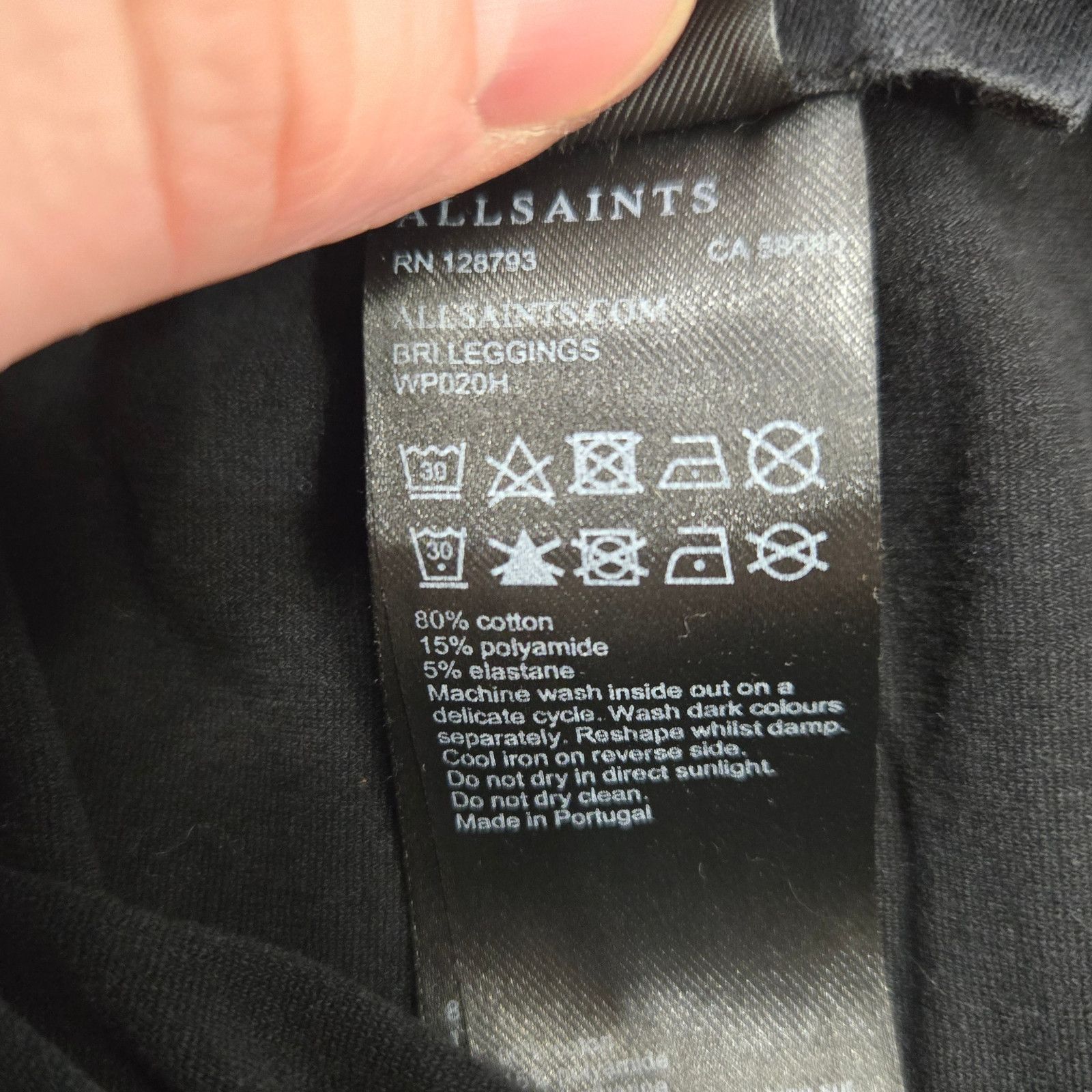 Allsaints Bri Seamless Ribbed Leggings Black Size Small Size 22" - 7 Thumbnail